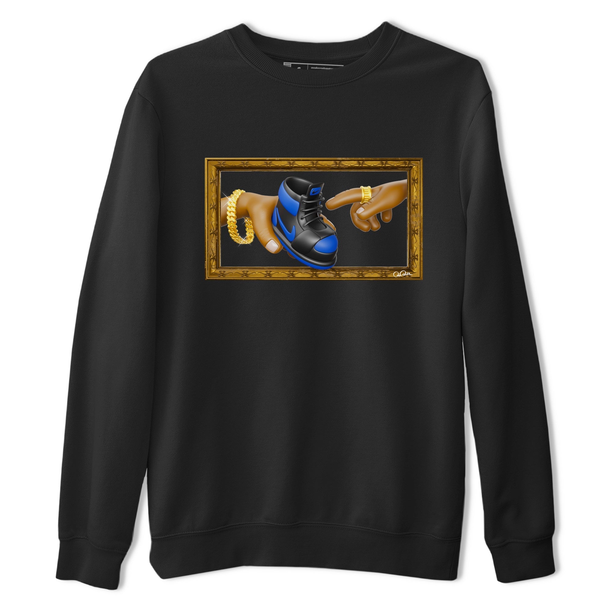 The Creation of Adam snkmatch Tee - Air Jordan 1 Royal Reimagined