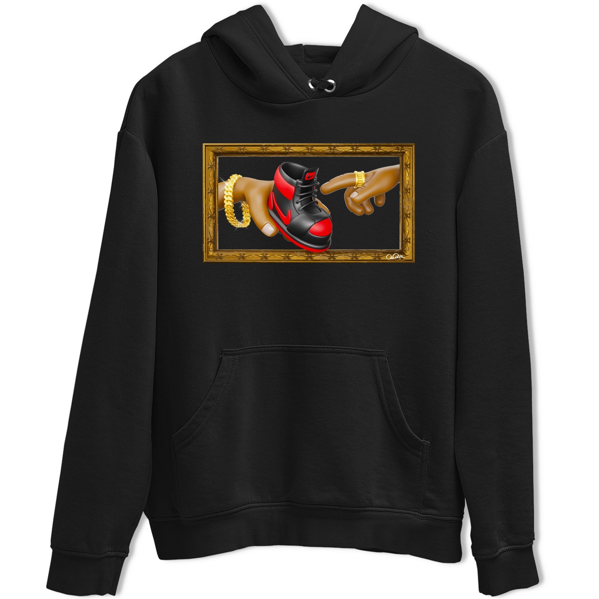 The Creation of Adam snkmatch Tee - Air Jordan 1 Satin Bred