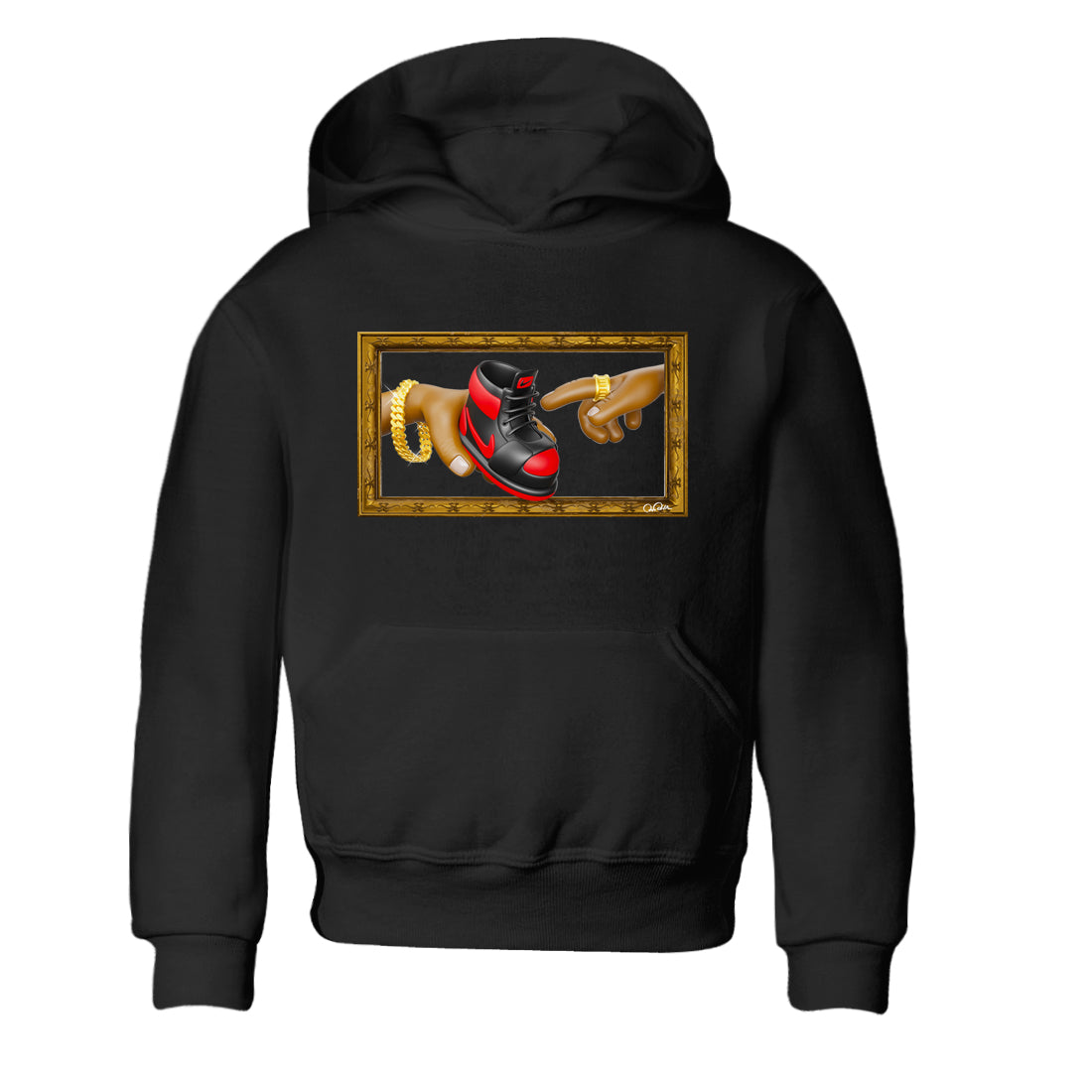 The Creation of Adam snkmatch Tee Kids - Air Jordan 1 Satin Bred