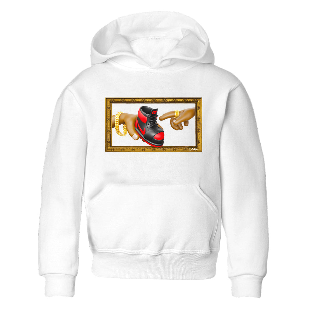 The Creation of Adam snkmatch Tee Kids - Air Jordan 1 Satin Bred