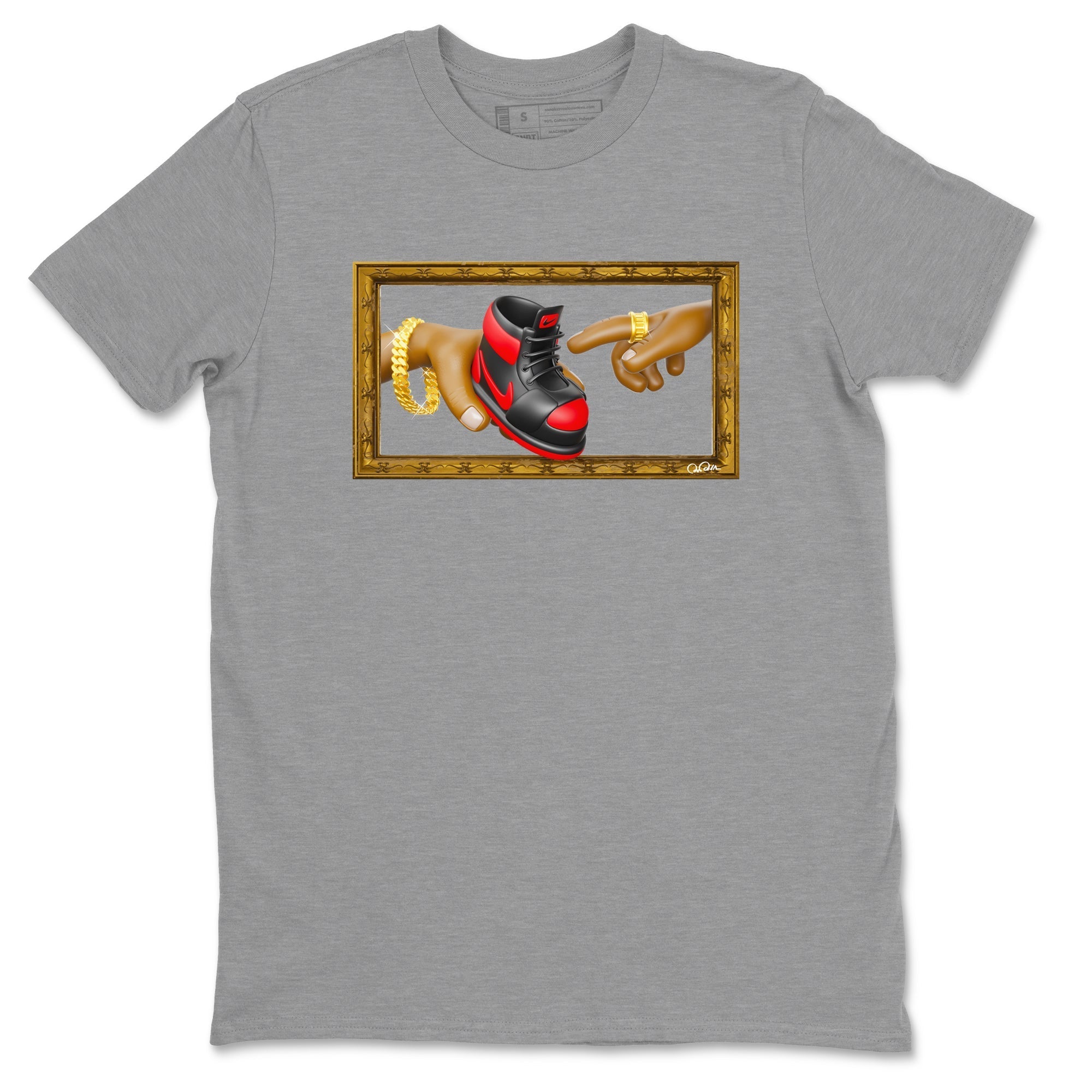 The Creation of Adam snkmatch Tee - Air Jordan 1 Satin Bred