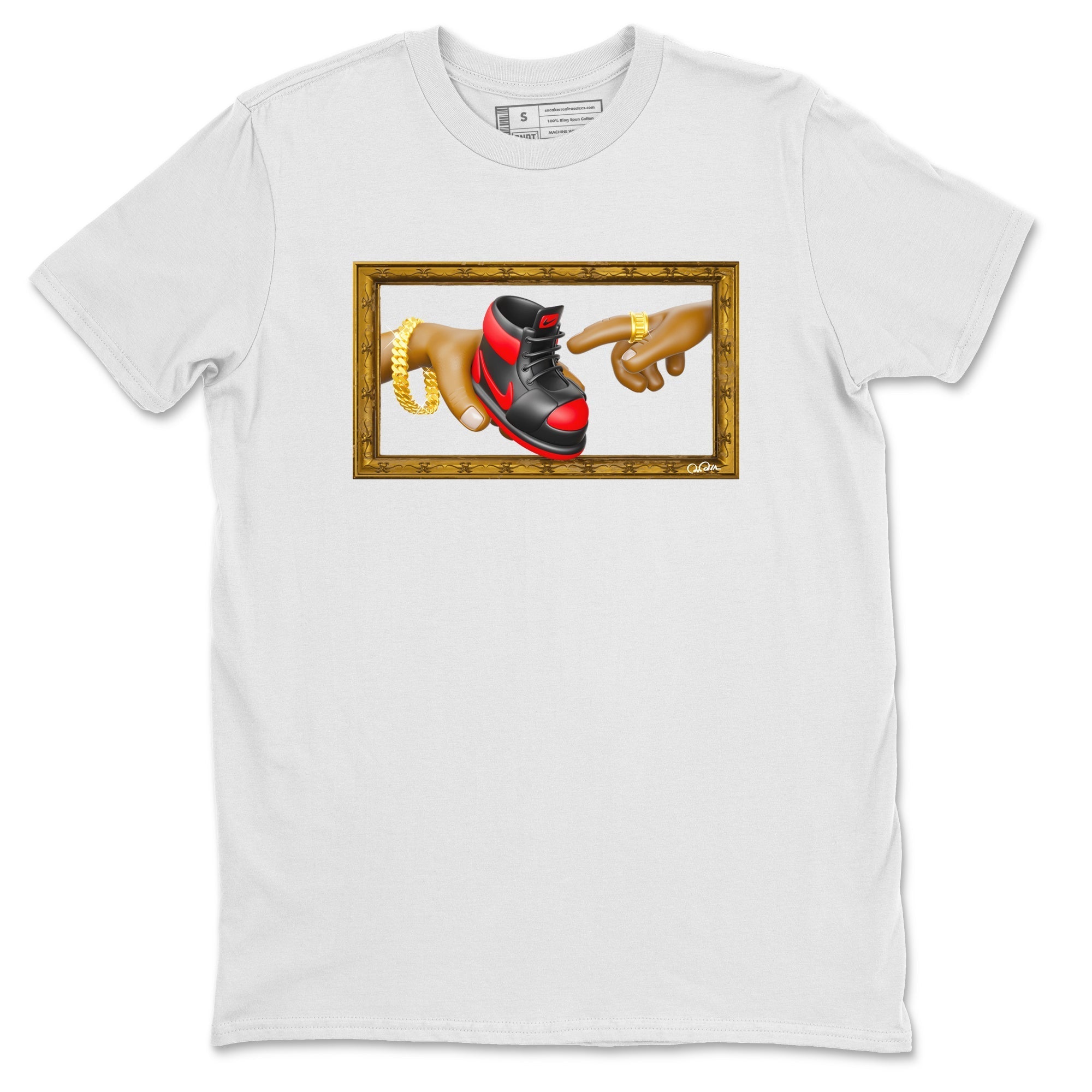 The Creation of Adam snkmatch Tee - Air Jordan 1 Satin Bred