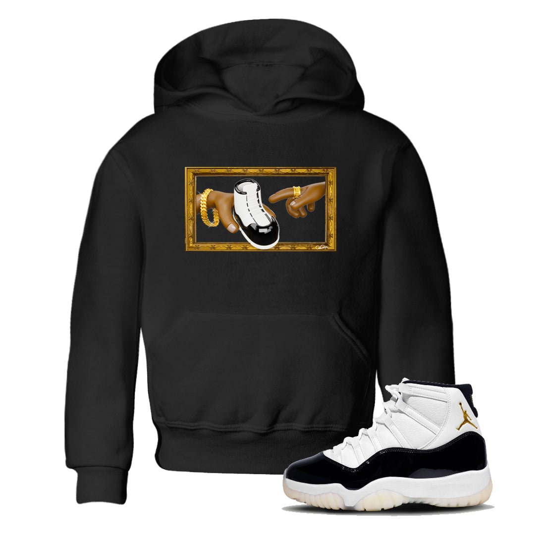 The Creation Of Adam snkmatch Tee Kids - Air Jordan 11 Gratitude
