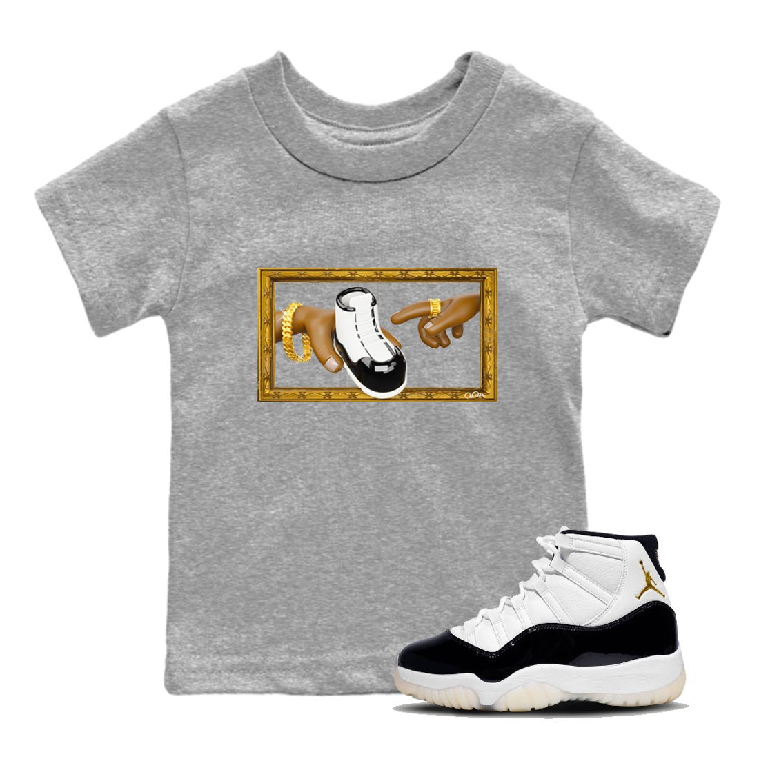 The Creation Of Adam snkmatch Tee Kids - Air Jordan 11 Gratitude