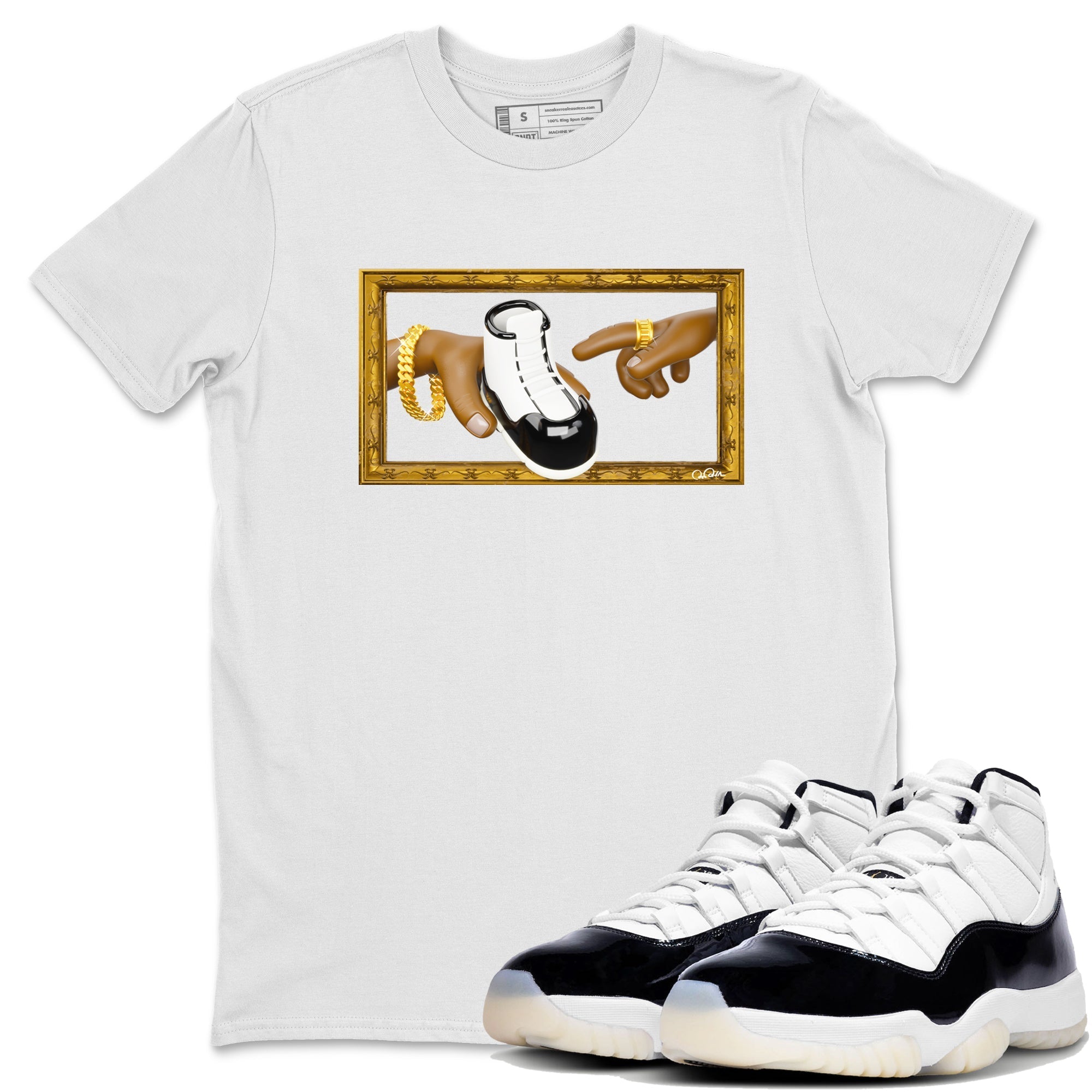 The Creation Of Adam snkmatch Tee - Air Jordan 11 Gratitude