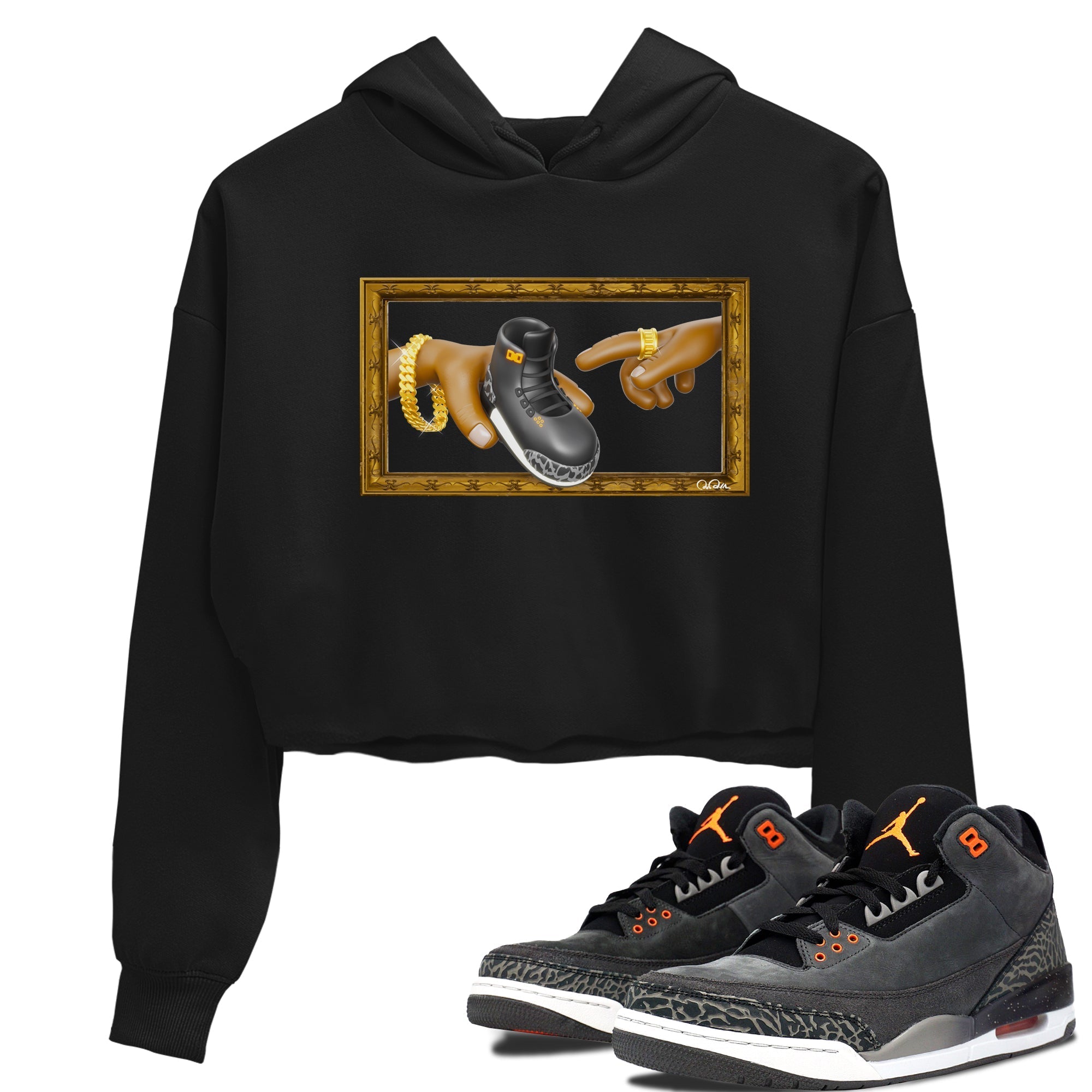 The Creation of Adam snkmatch Women's Top - Air Jordan 3 Fear