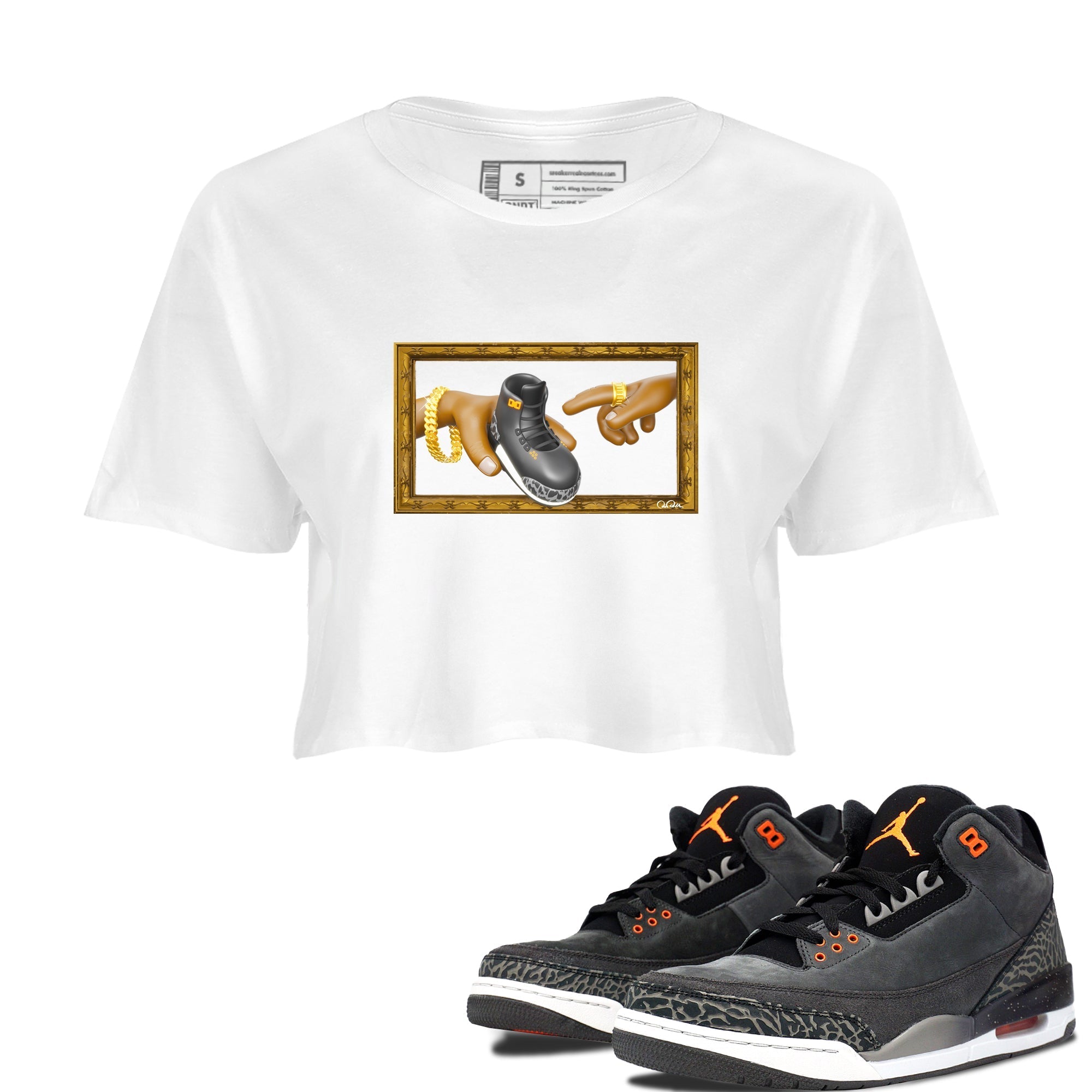 The Creation of Adam snkmatch Women's Top - Air Jordan 3 Fear