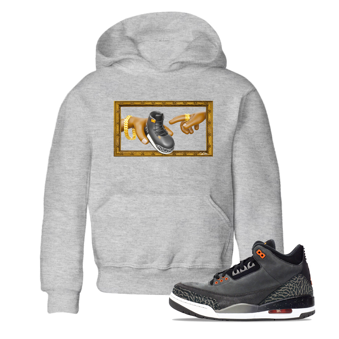 The Creation of Adam snkmatch Tee Kids - Air Jordan 3 Fear