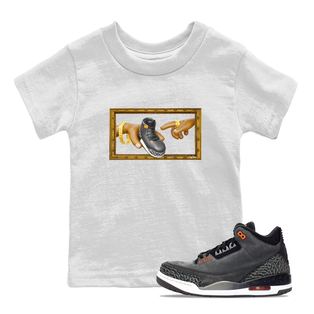 The Creation of Adam snkmatch Tee Kids - Air Jordan 3 Fear