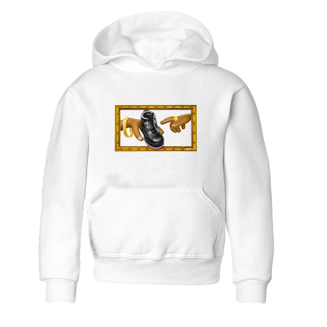 The Creation Of Adam snkmatch Tees Kids - Air Jordan 4 Bred Reimagined