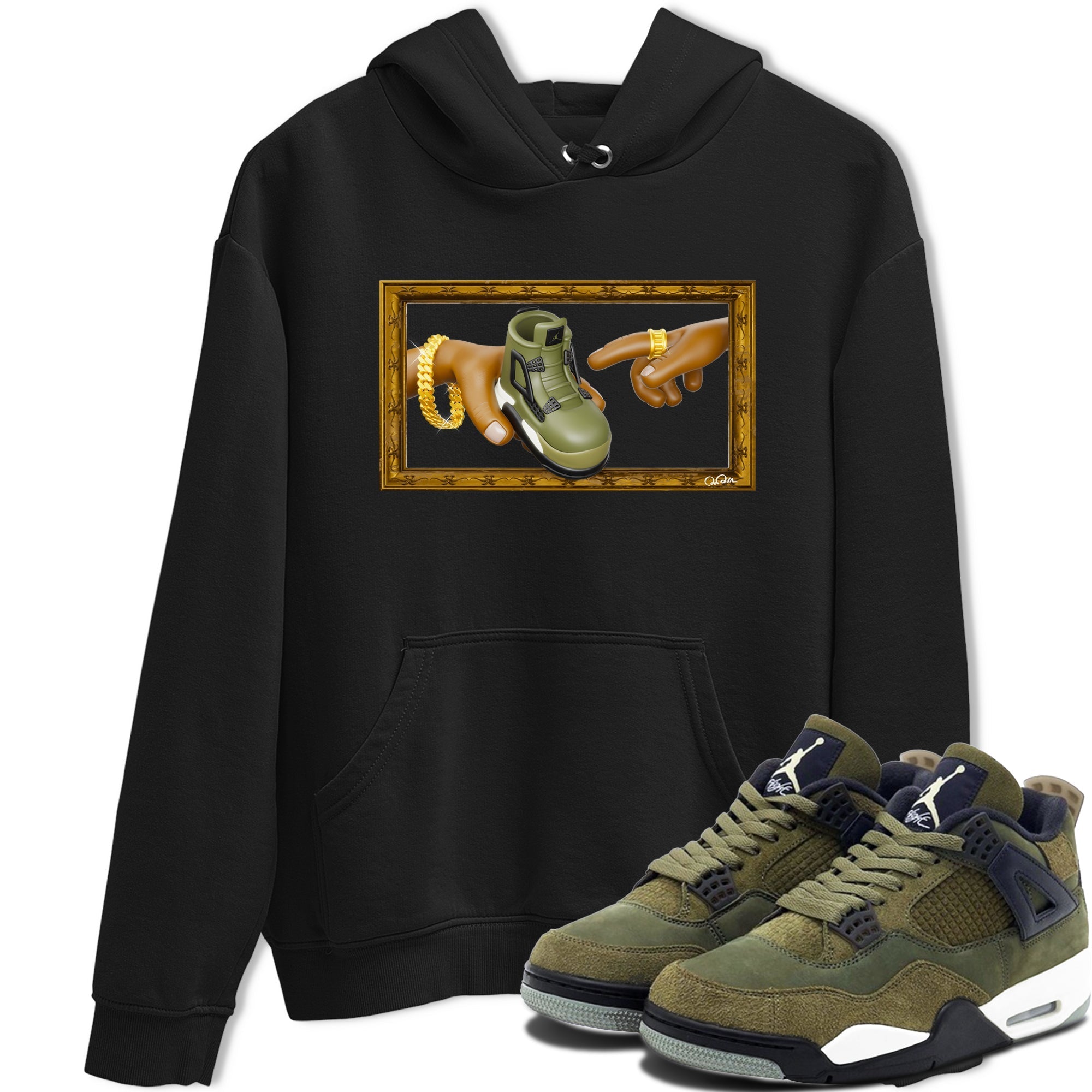 The Creation of Adam snkmatch Tee - Air Jordan 4 Medium Olive