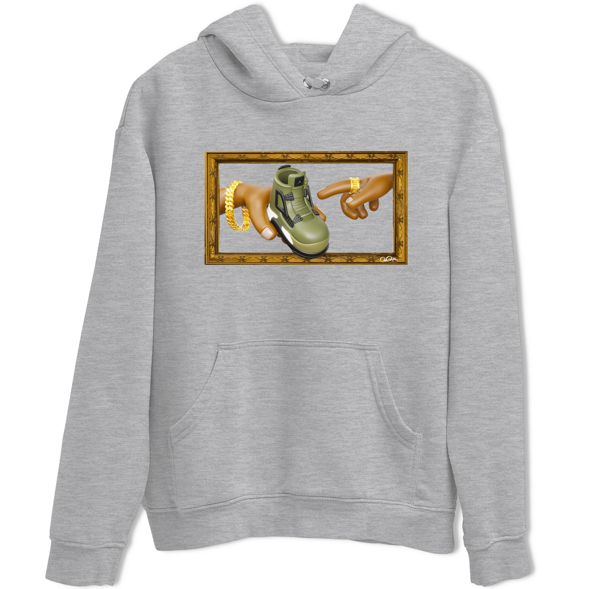 The Creation of Adam snkmatch Tee - Air Jordan 4 Medium Olive