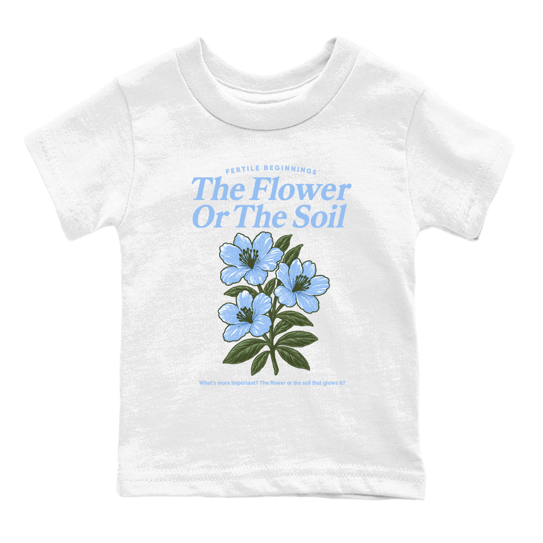 The Flower Or The Soil snkmatch Tees Kids - Air Jordan 4 Forget Me Not