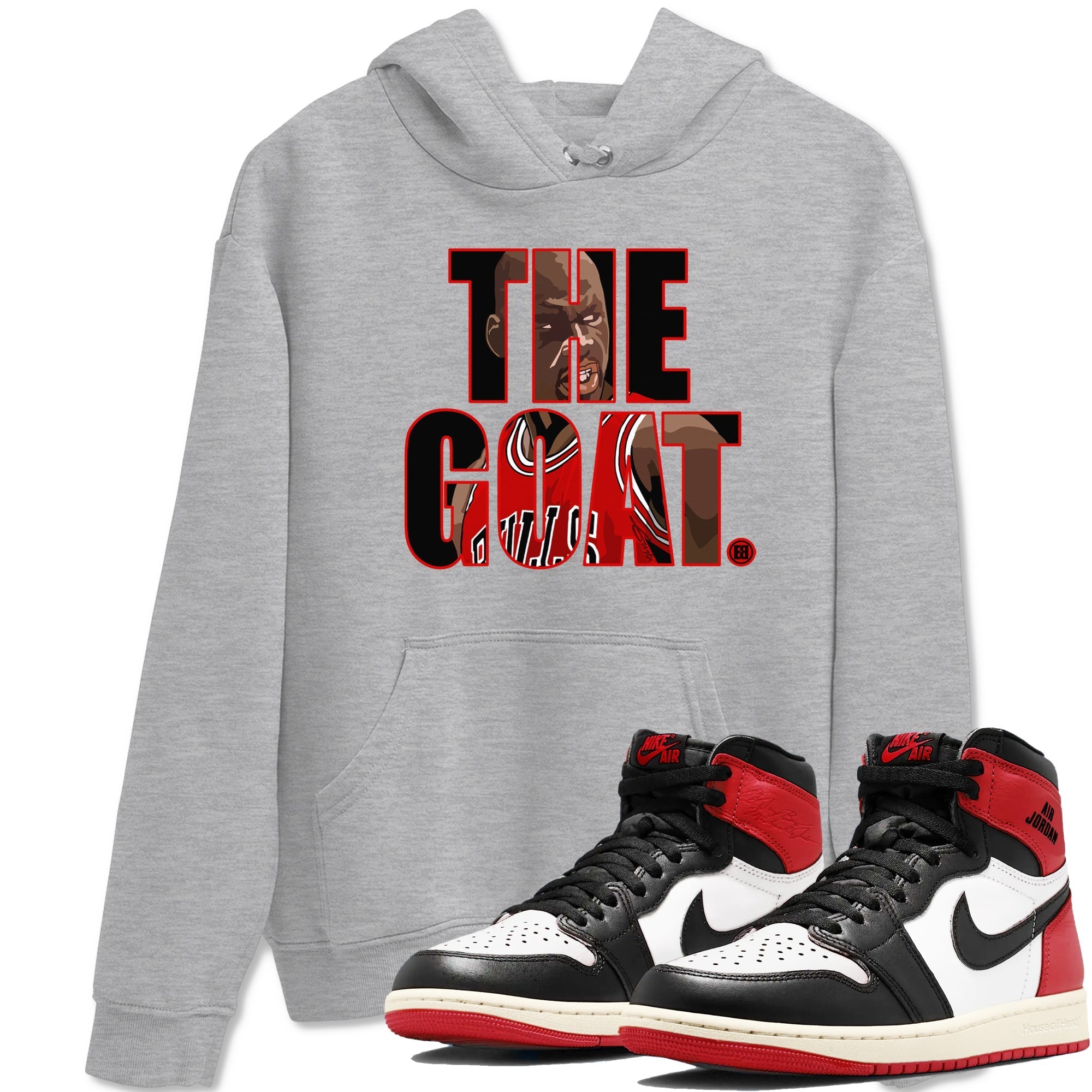 The Goat snkmatch Tees - Air Jordan 1 Black Toe Reimagined