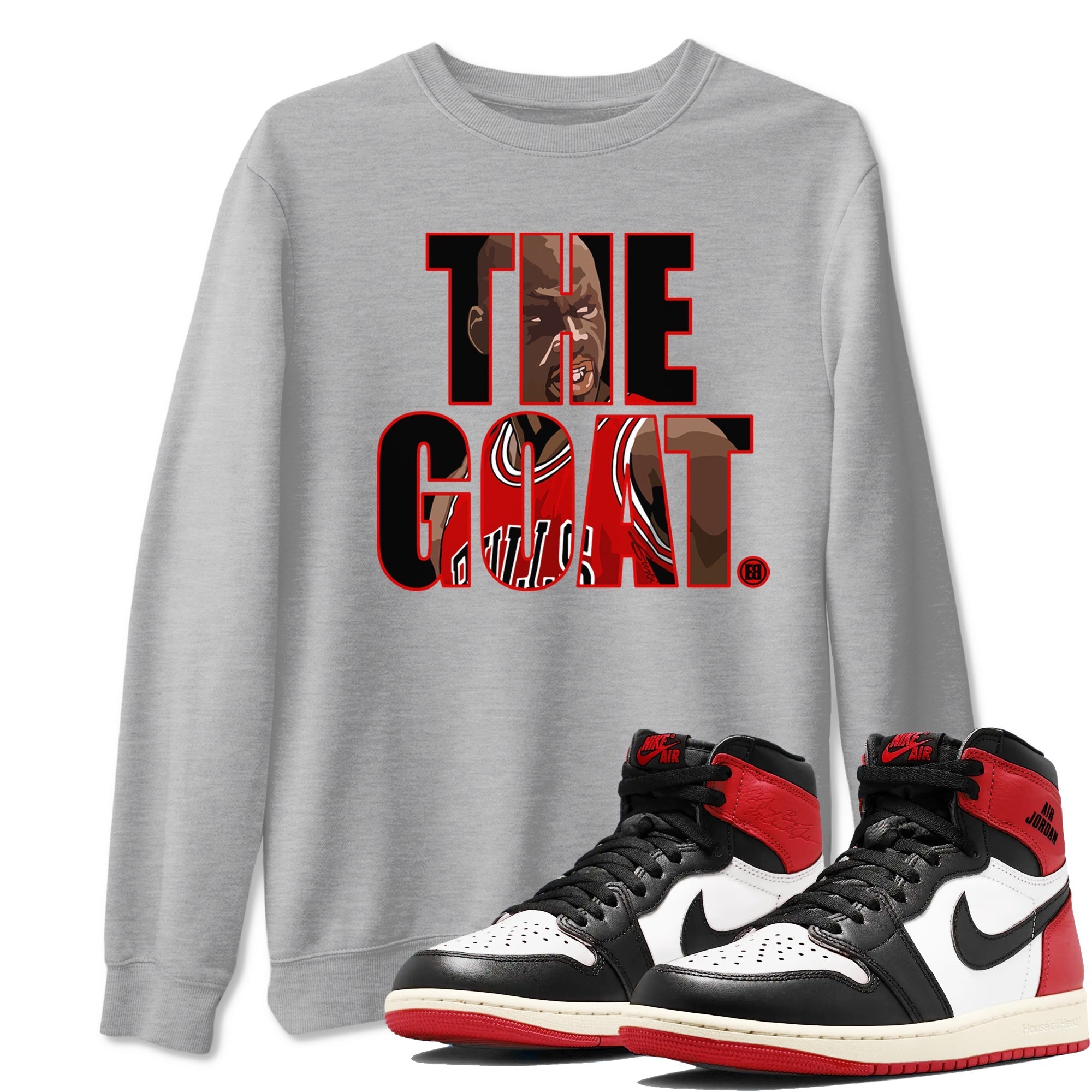 The Goat snkmatch Tees - Air Jordan 1 Black Toe Reimagined