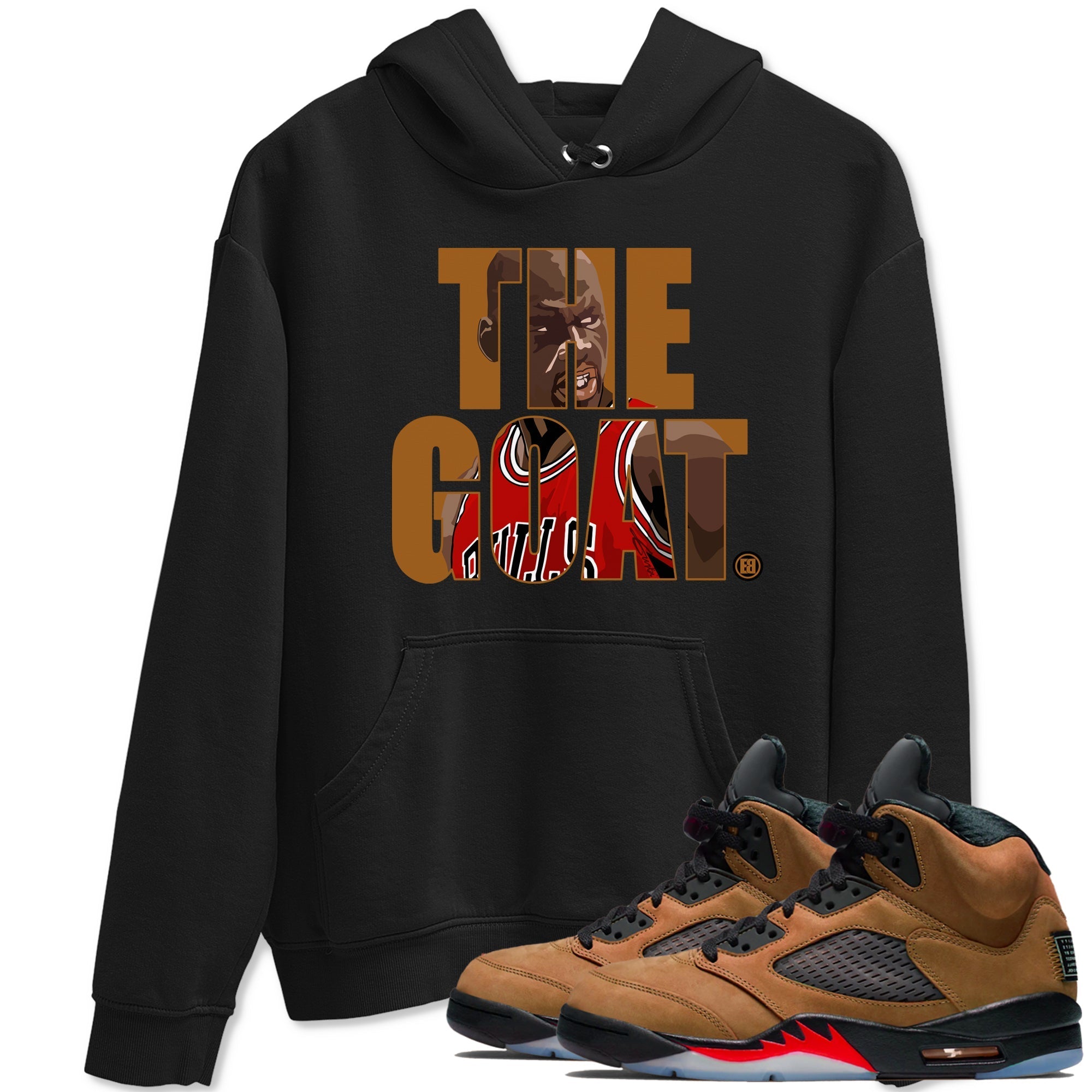 The Goat snkmatch Tees - Air Jordan 5 Archaeo Brown