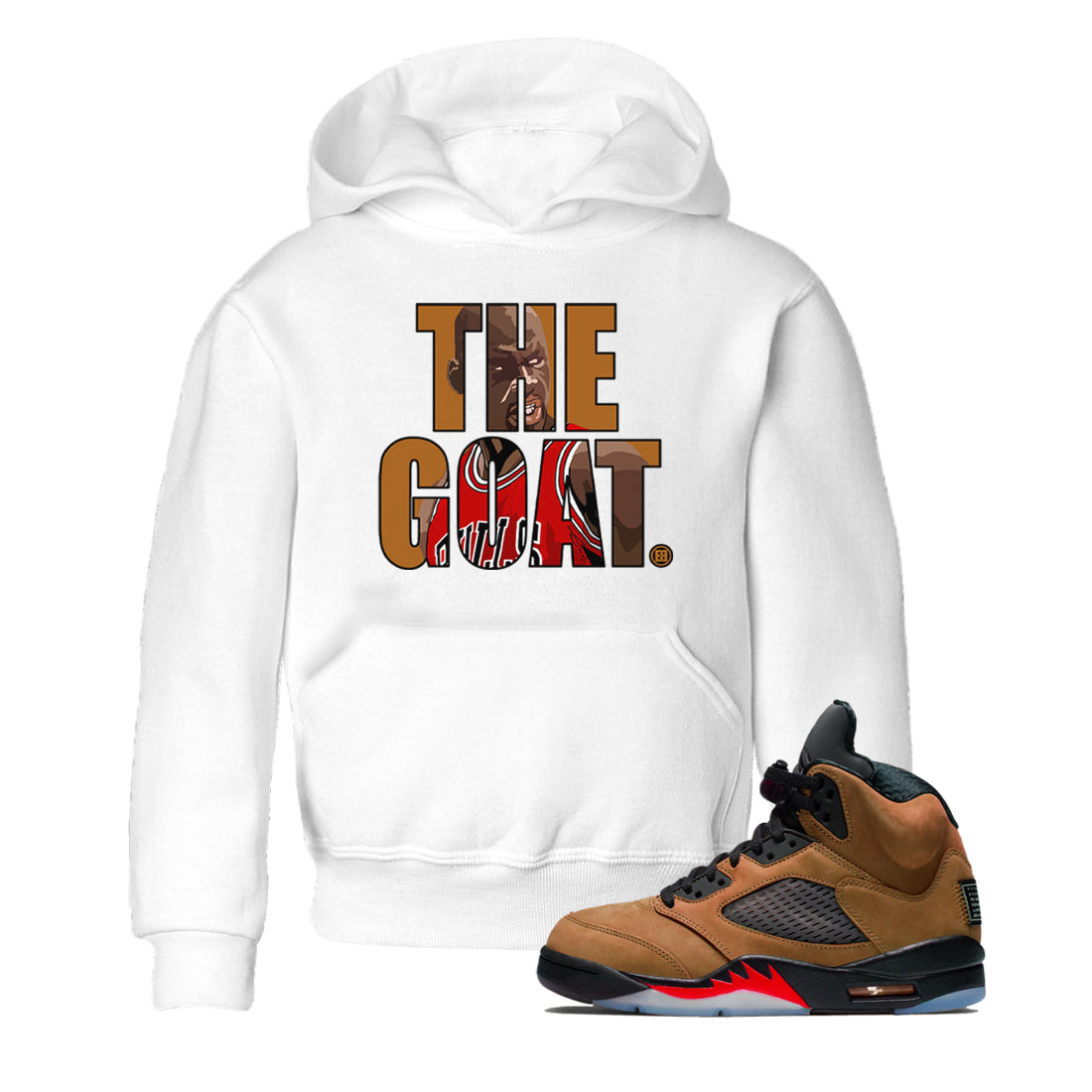 The Goat snkmatch Tees Kids - Air Jordan 5 Archaeo Brown