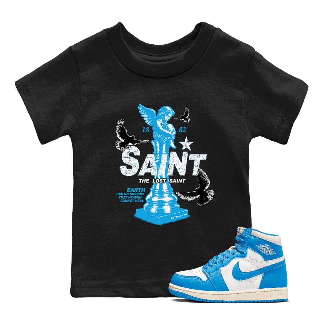 The Lost Saint snkmatch Tees Kids - Air Jordan 1 UNC Reimagined