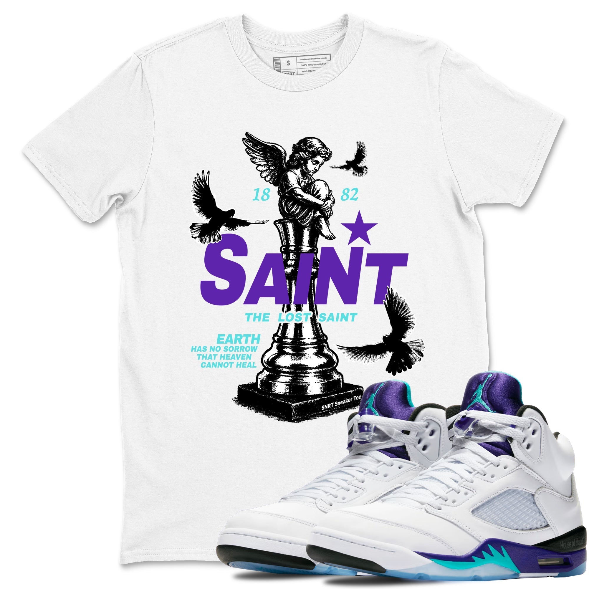The Lost Saint snkmatch Tees - Air Jordan 5 Grape