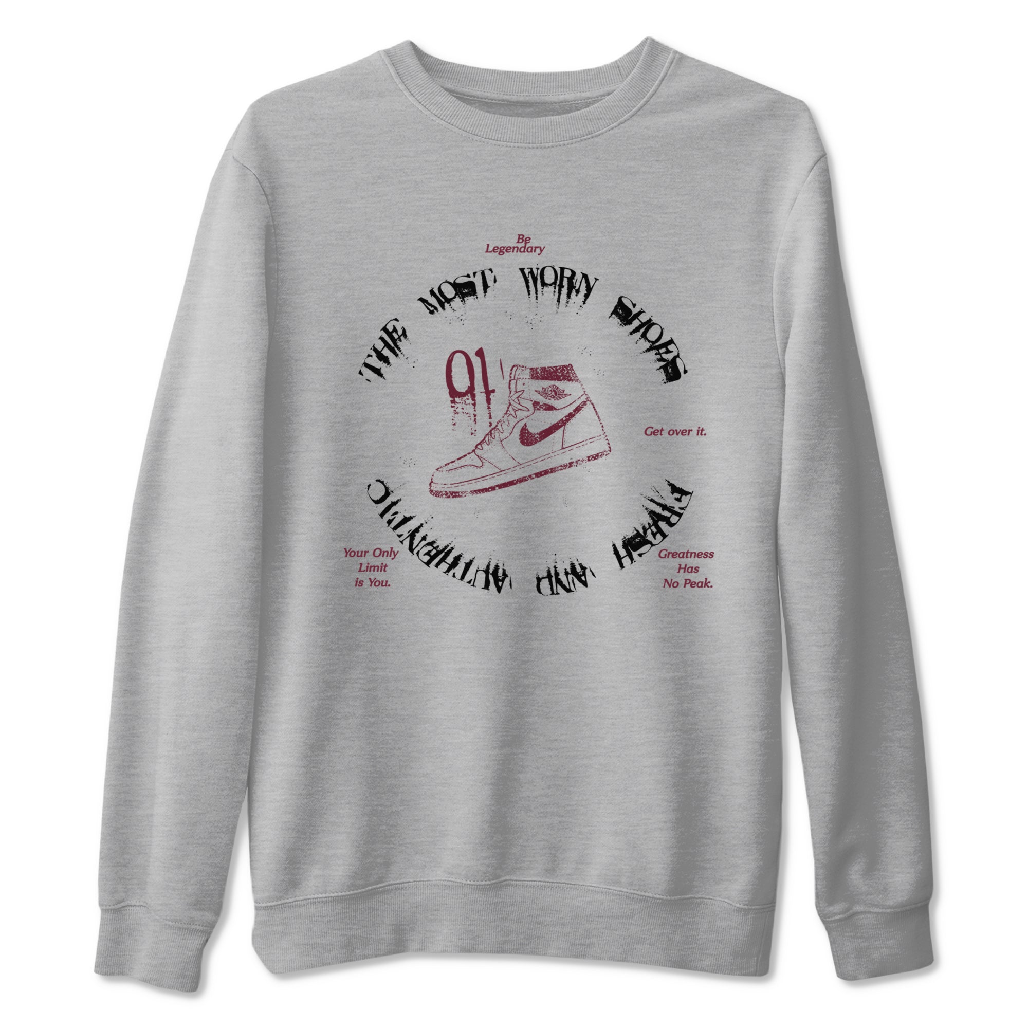 The Most Worn Shoes snkmatch Tees - Air Jordan 1 Metallic Burgundy