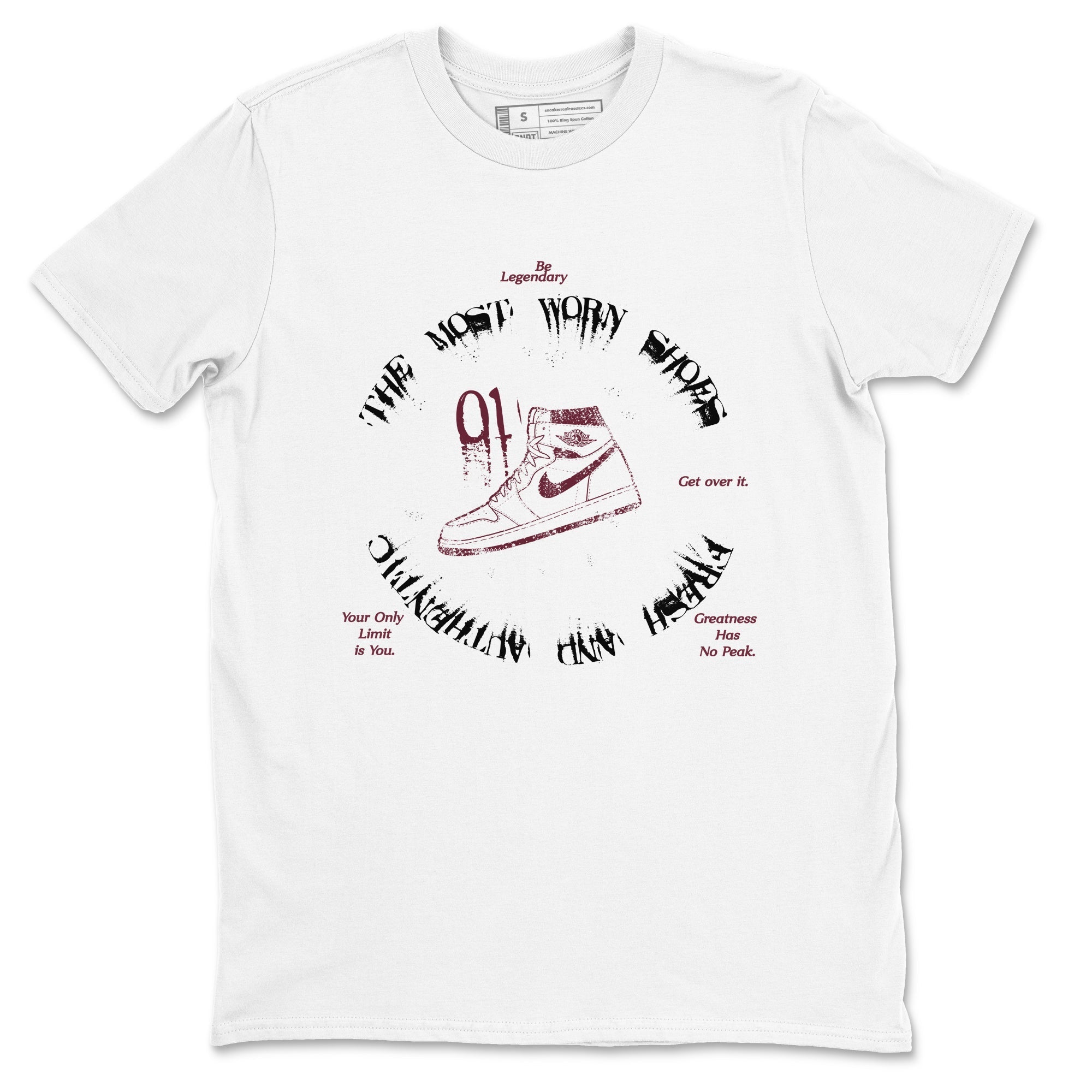 The Most Worn Shoes snkmatch Tees - Air Jordan 1 Metallic Burgundy