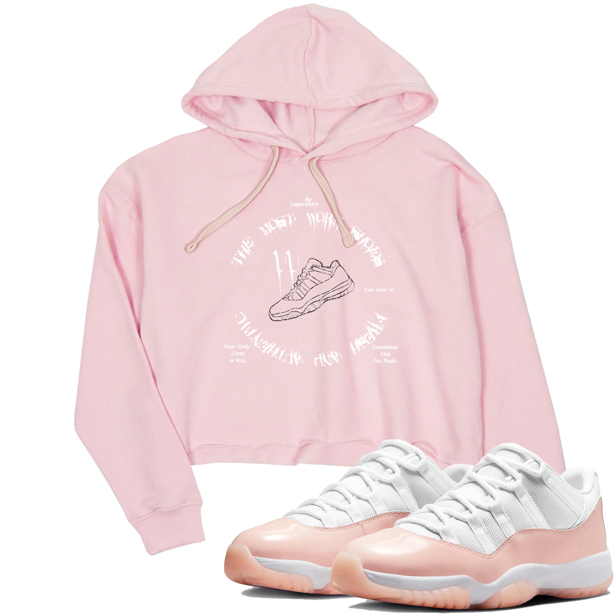 The Most Worn Shoes snkmatch Women's Top - Air Jordan 11 Legend Pink