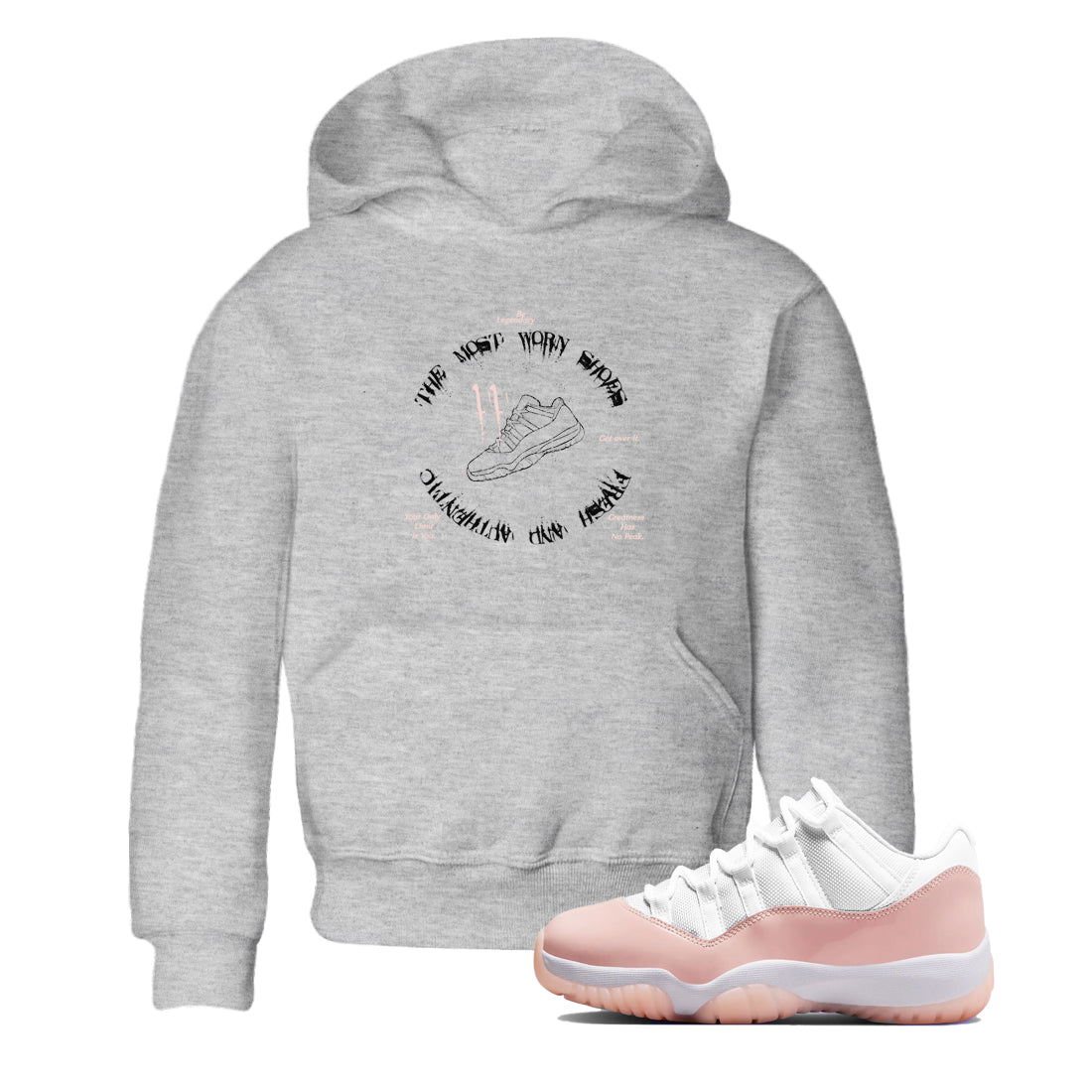 The Most Worn Shoes snkmatch Tees Kids - Air Jordan 11 Legend Pink