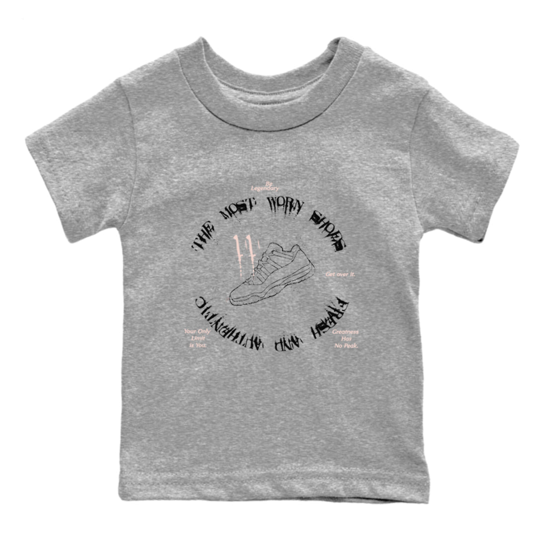 The Most Worn Shoes snkmatch Tees Kids - Air Jordan 11 Legend Pink