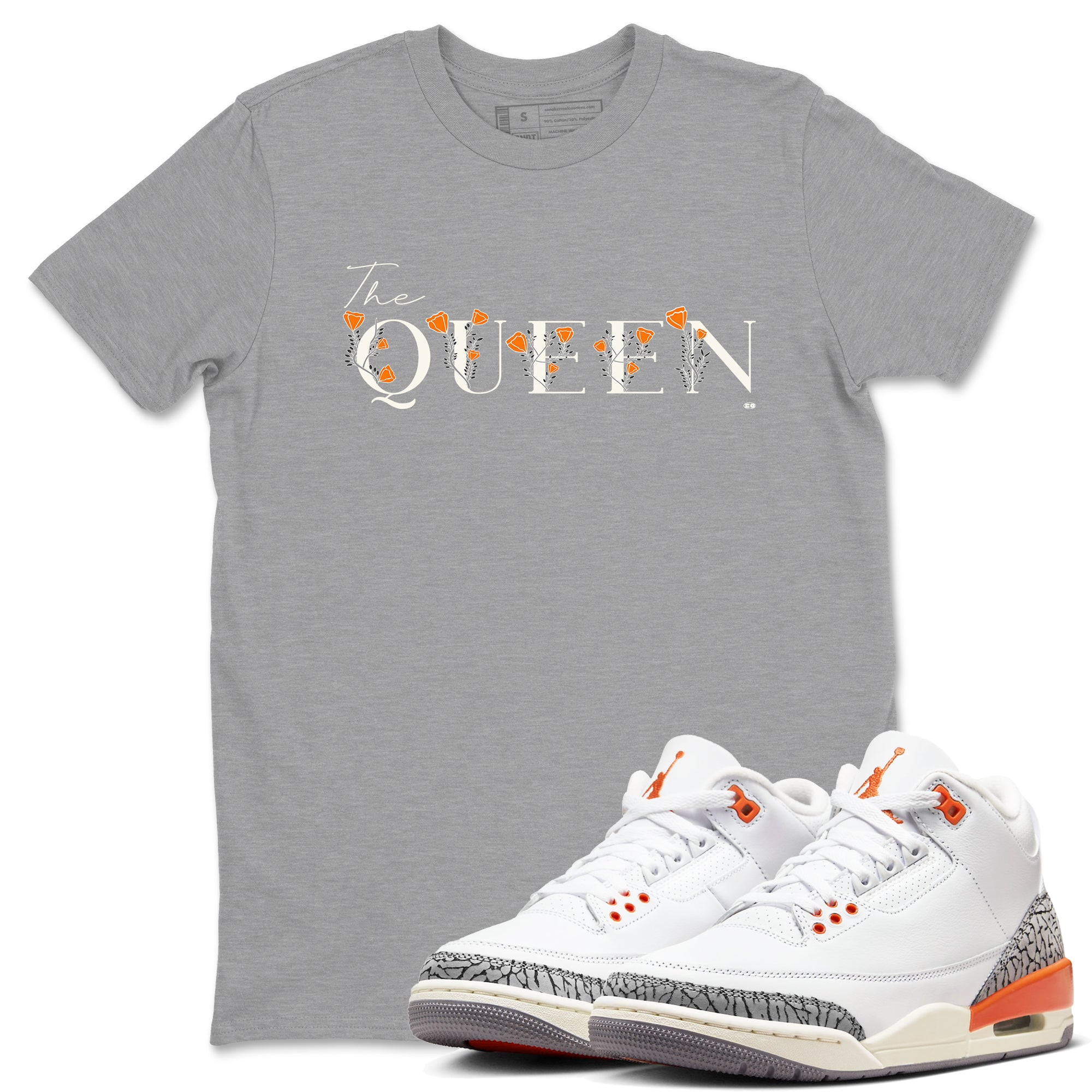 The Queen snkmatch Tees - Air Jordan 3 Georgia Peach