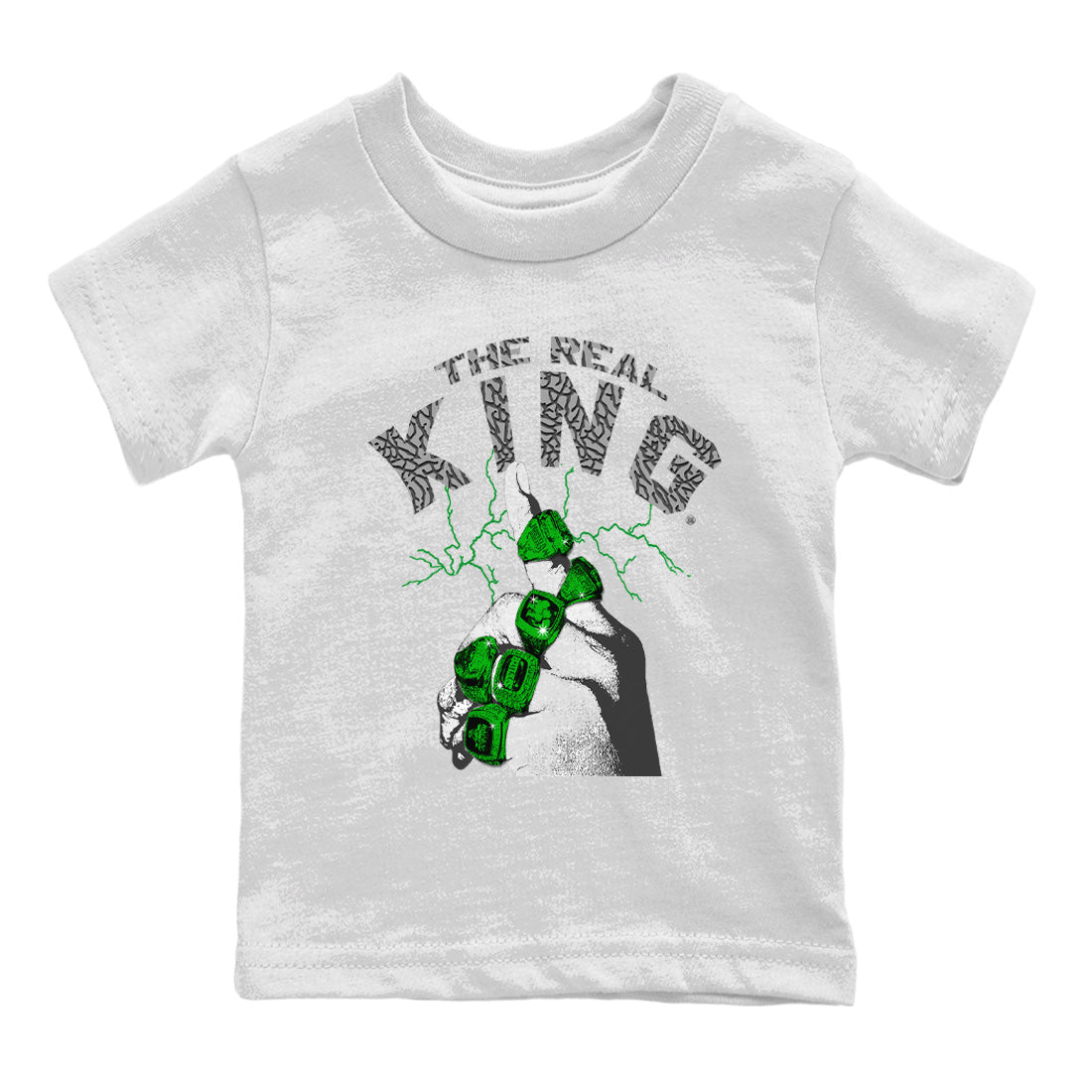 The Real King Kids Tops - Air Jordan 3 Lucky Green