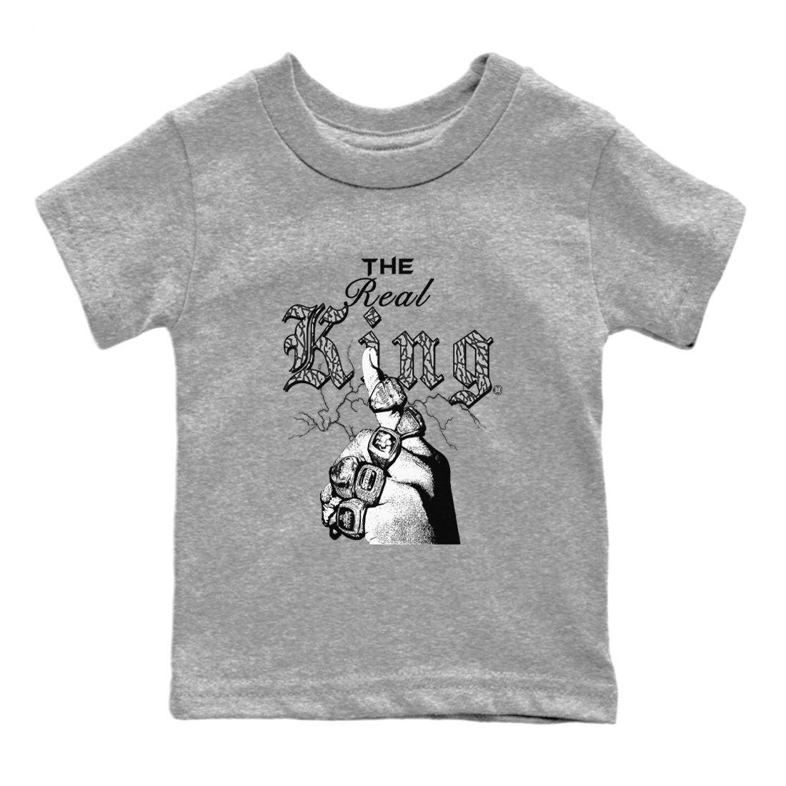 The Real King snkmatch Tee Kids - Air Jordan 3 Off Noir