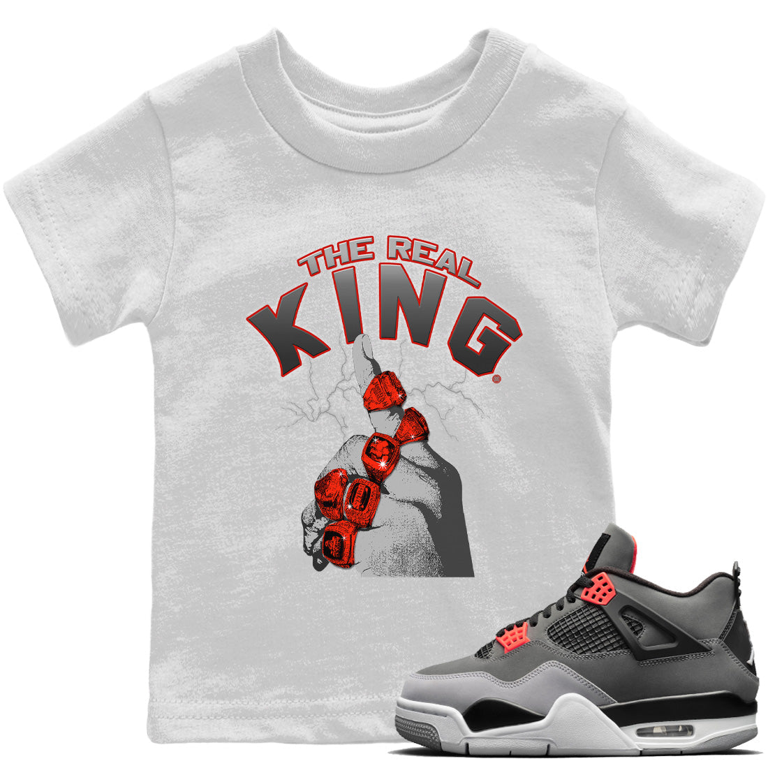 The Real King Kids Tops - Air Jordan 4 Infrared