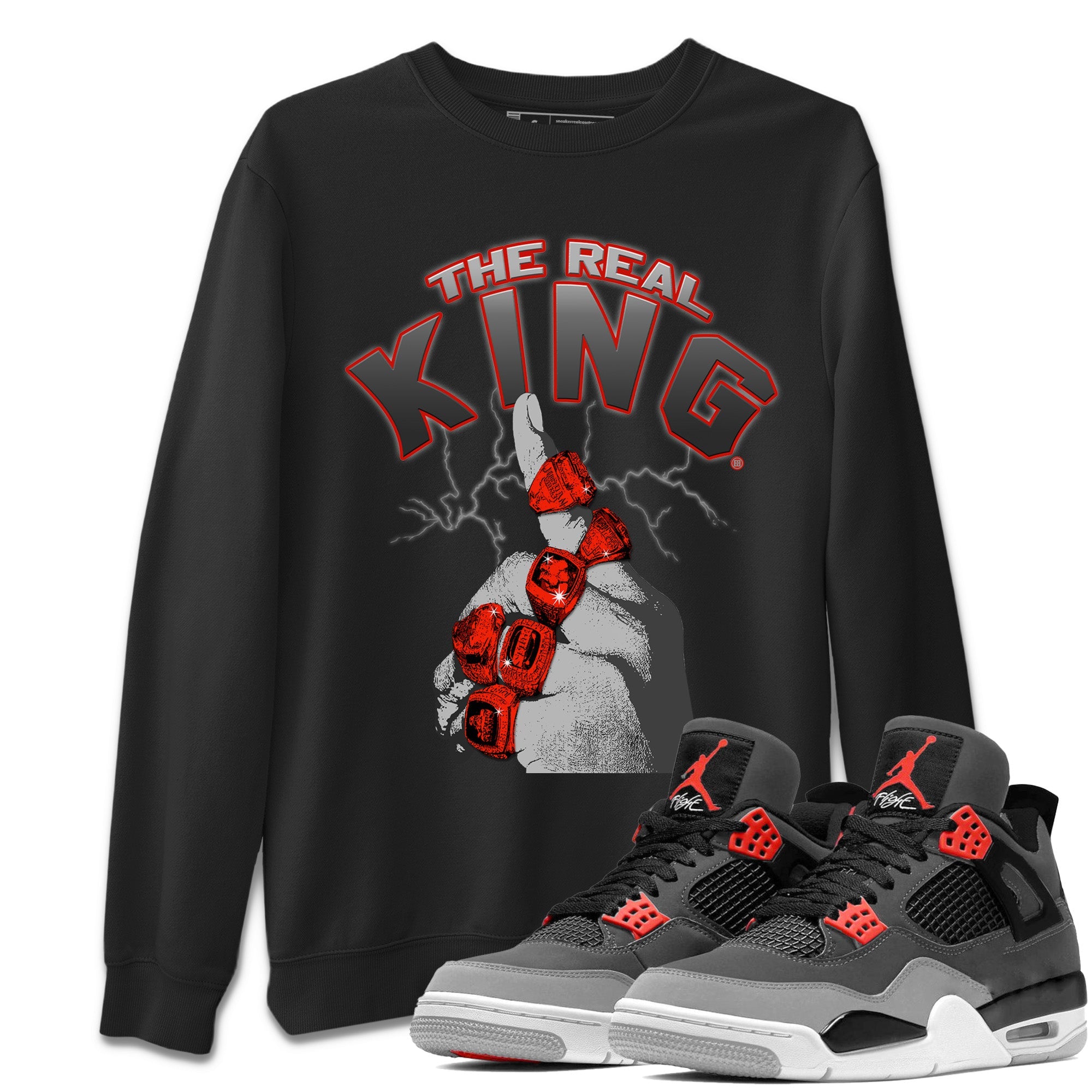 The Real King Unisex Tops - Air Jordan 4 Infrared