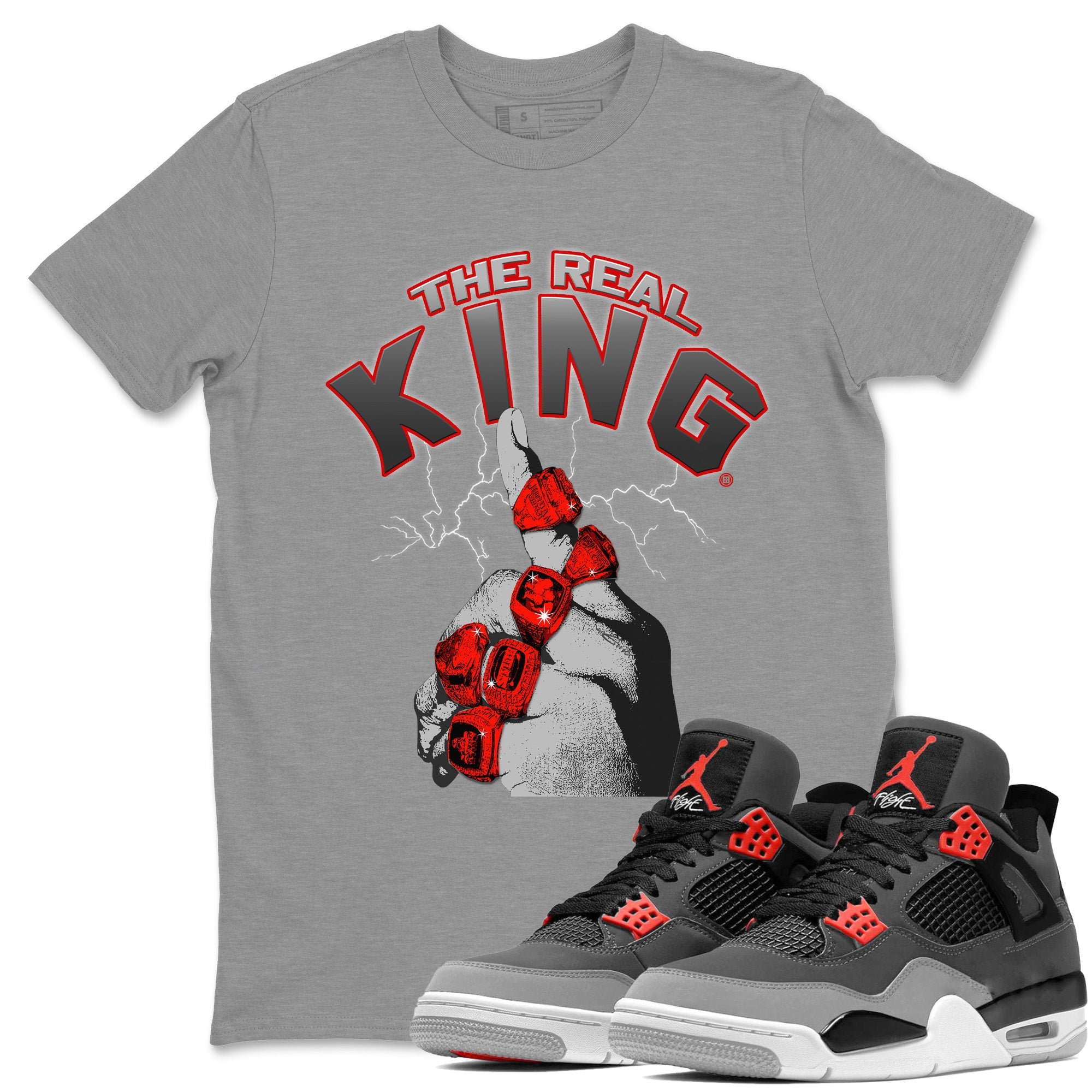 The Real King Unisex Tops - Air Jordan 4 Infrared