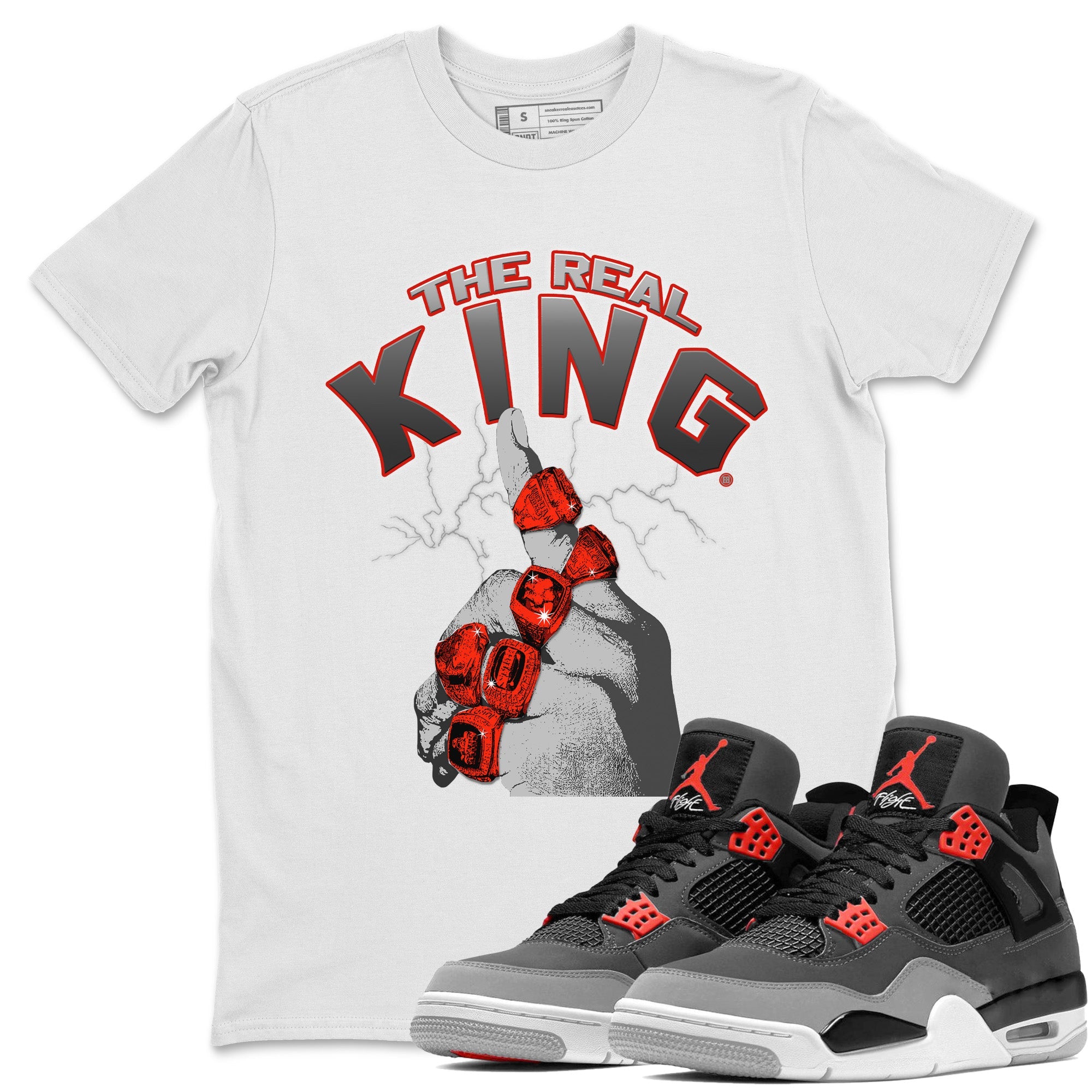 The Real King Unisex Tops - Air Jordan 4 Infrared