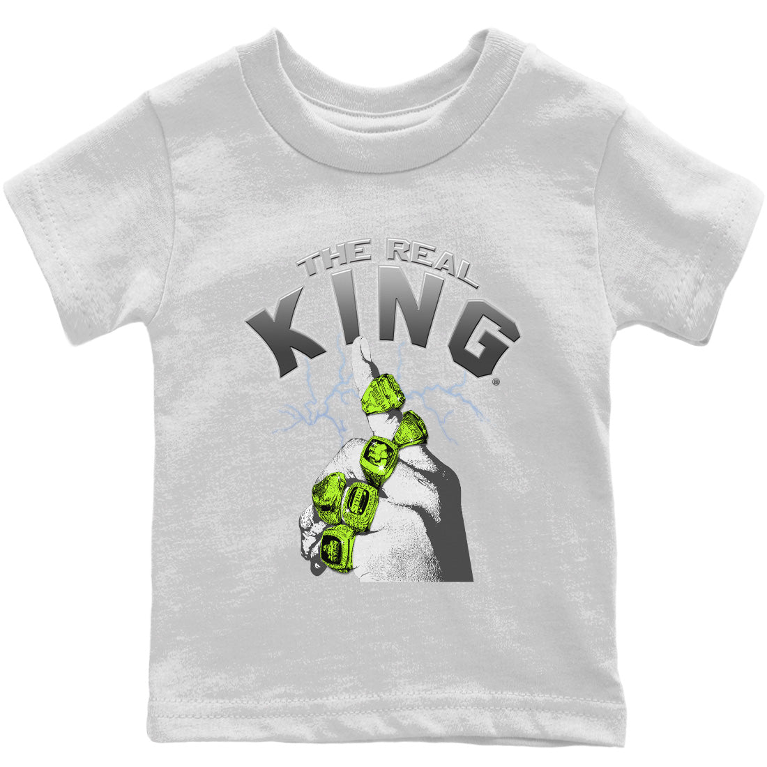 The Real King Kids Tops - Air Jordan 5 Green Bean