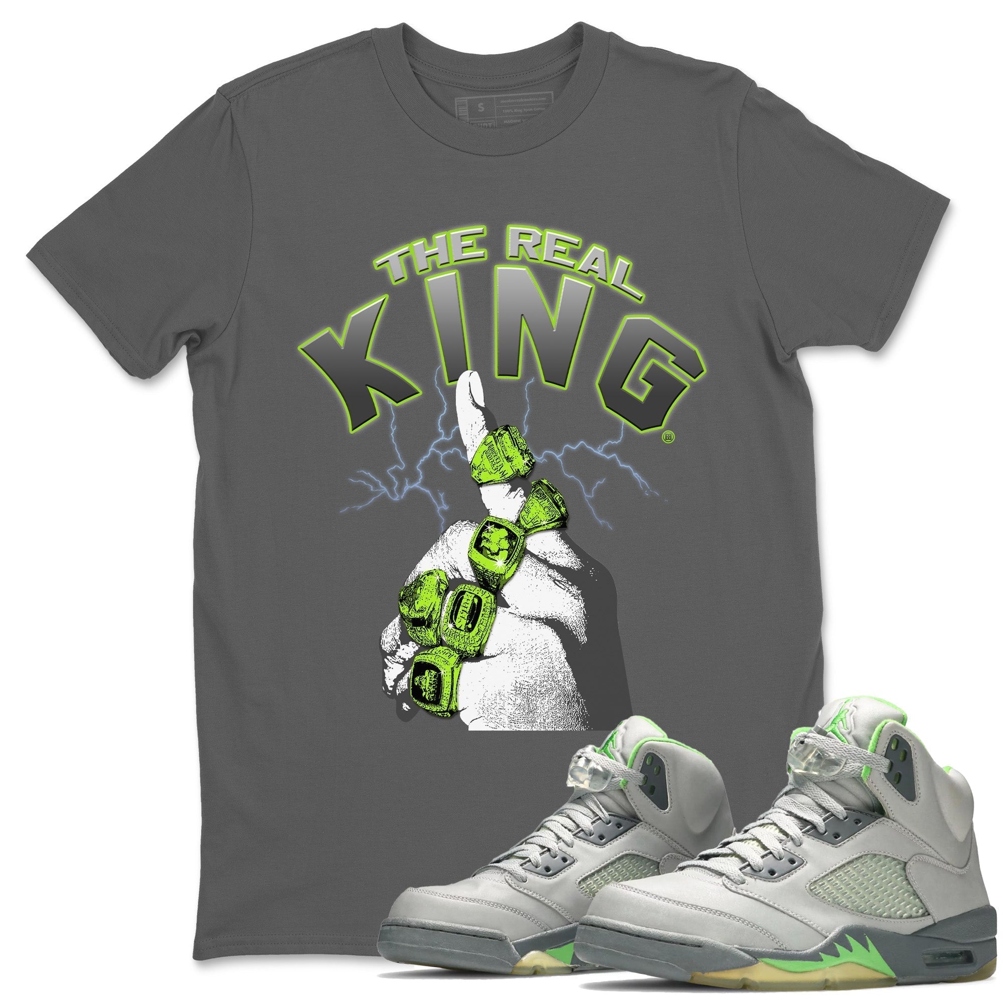 The Real King Unisex Tops - Air Jordan 5 Green Bean