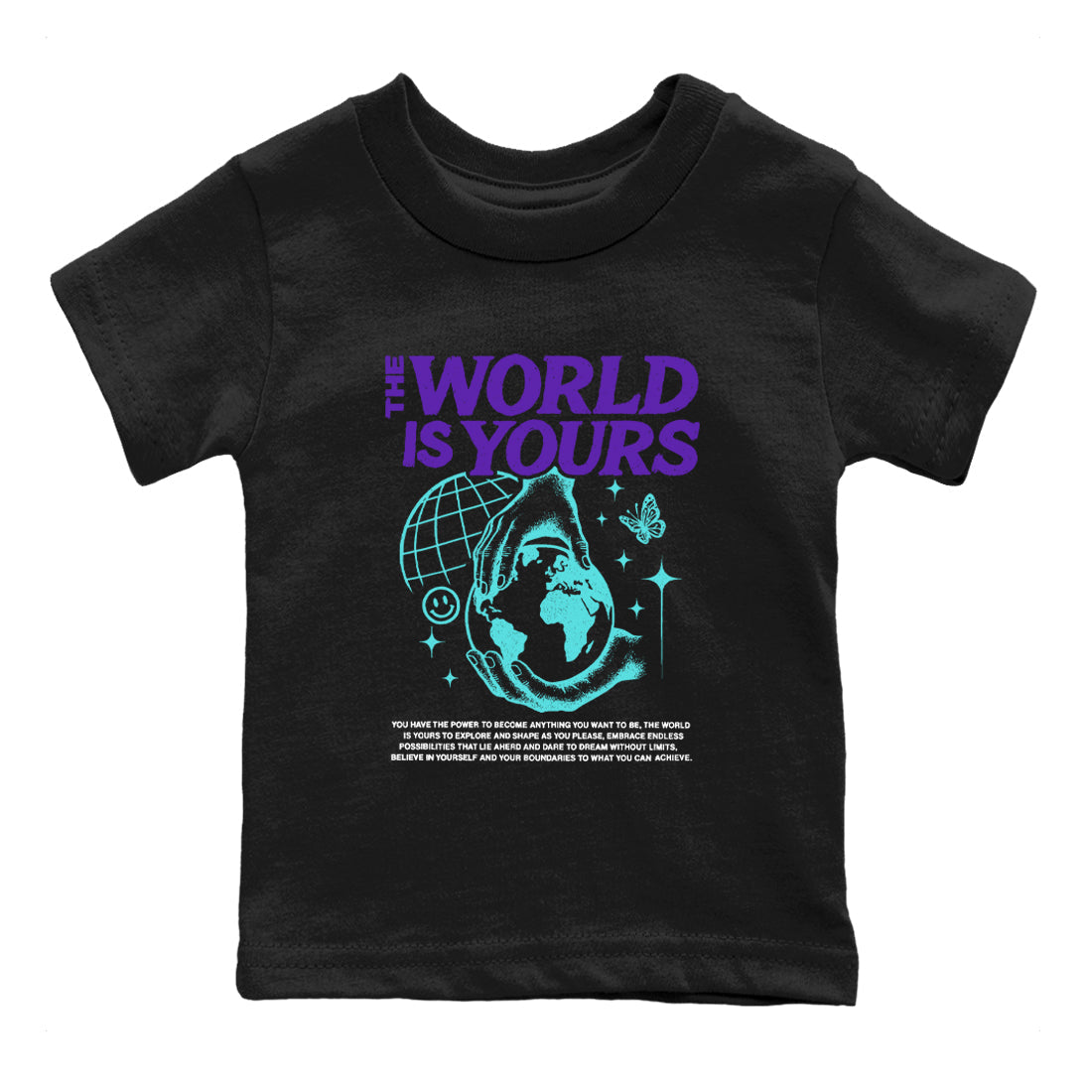 The World Is Yours snkmatch Tees Kids - Air Jordan 5 Grape