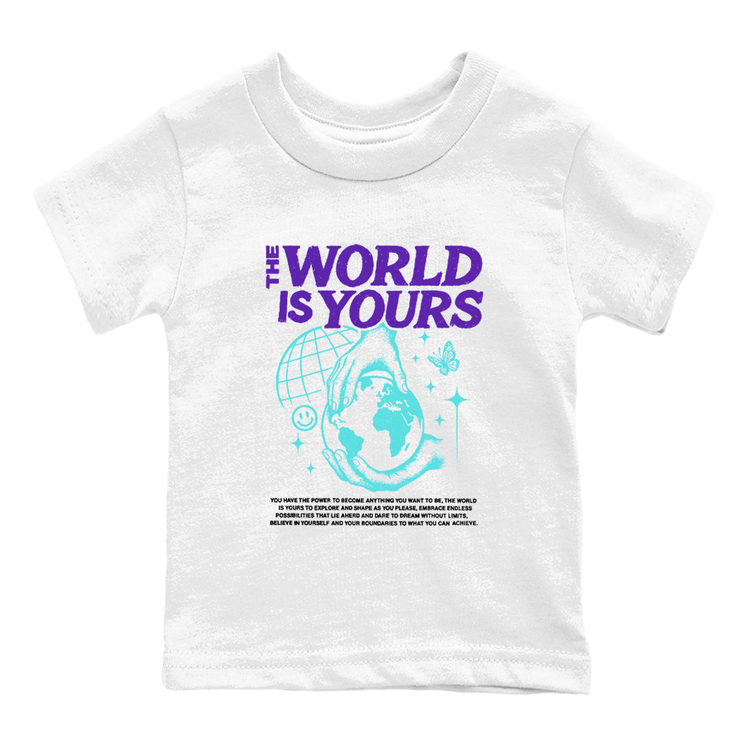 The World Is Yours snkmatch Tees Kids - Air Jordan 5 Grape