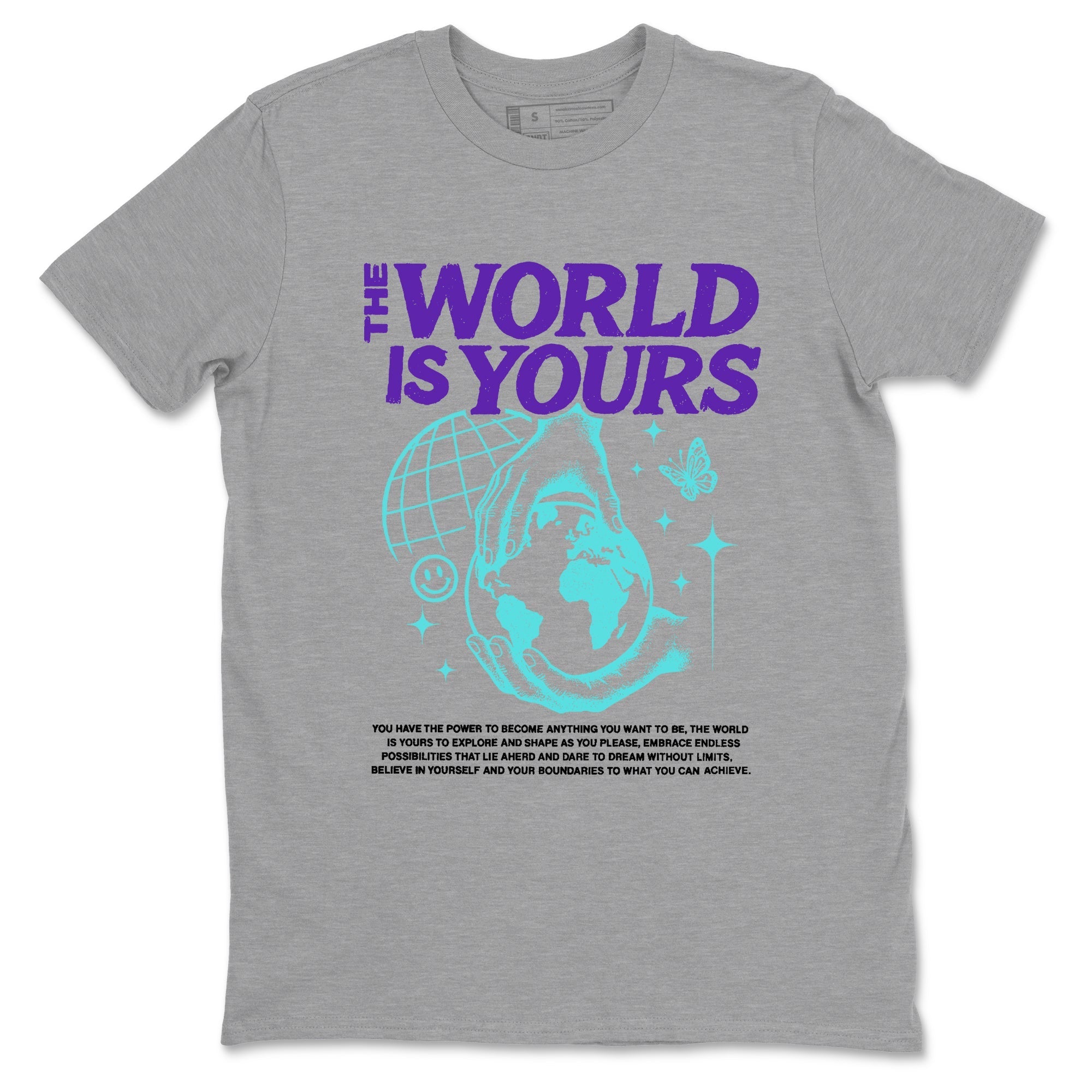 The World Is Yours snkmatch Tees - Air Jordan 5 Grape