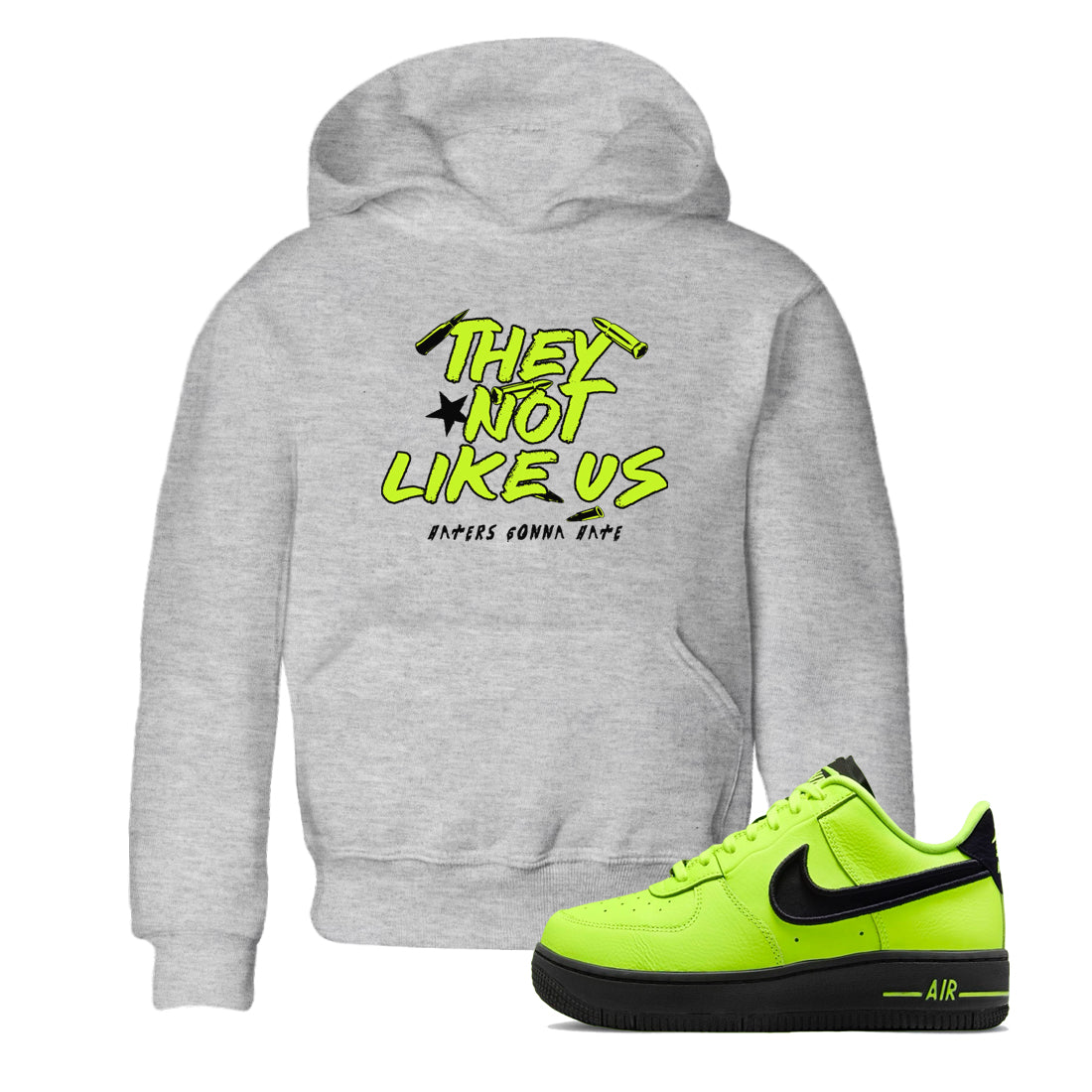 They Not Like Us snkmatch Tees Kids - Air Force 1 Volt