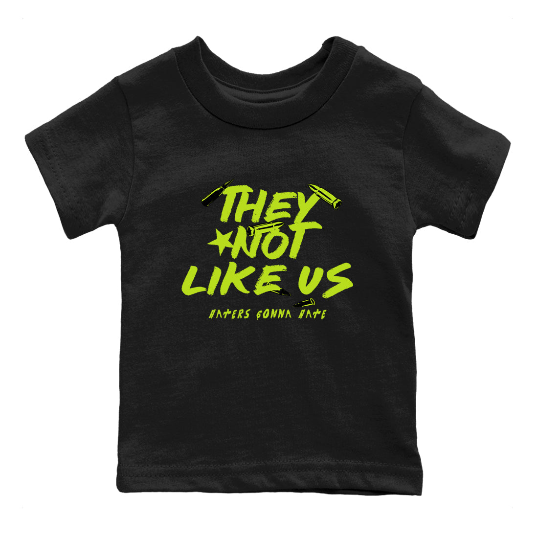 They Not Like Us snkmatch Tees Kids - Air Foamposite One Black Volt