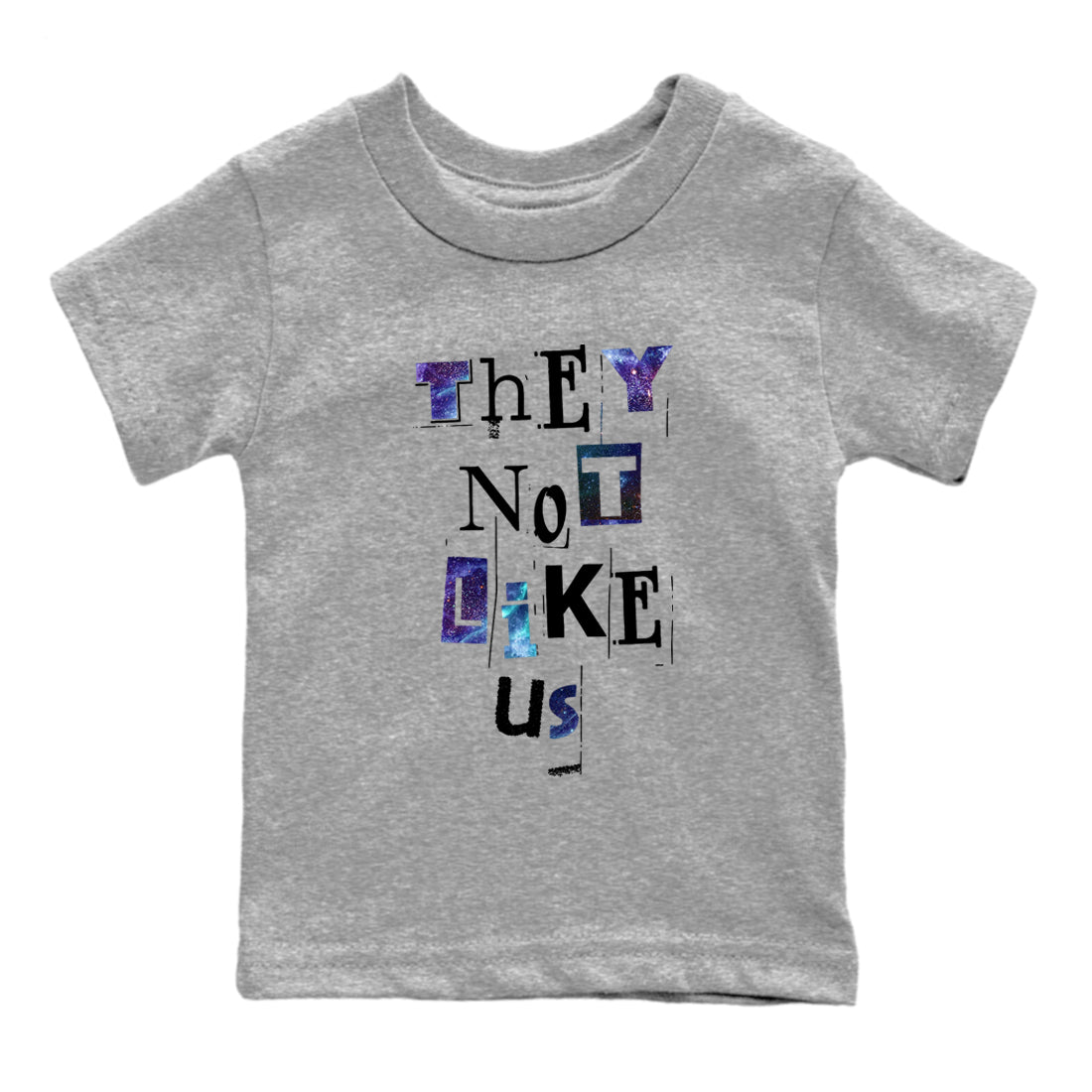 They Not Like Us snkmatch Tees Kids - Air Foamposite One Galaxy