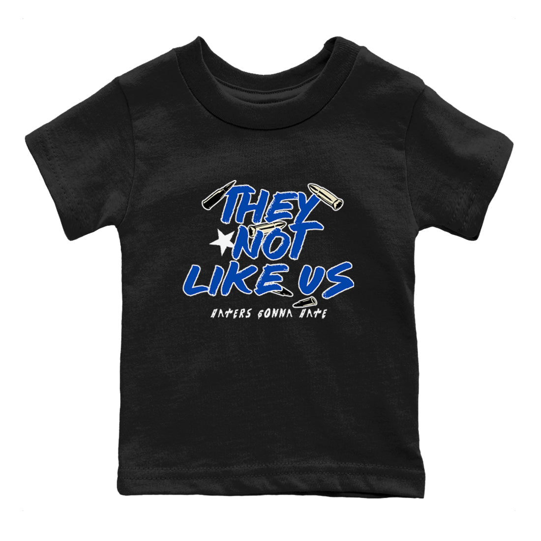 They Not Like Us snkmatch Tees Kids - Air Jordan 1 Game Royal