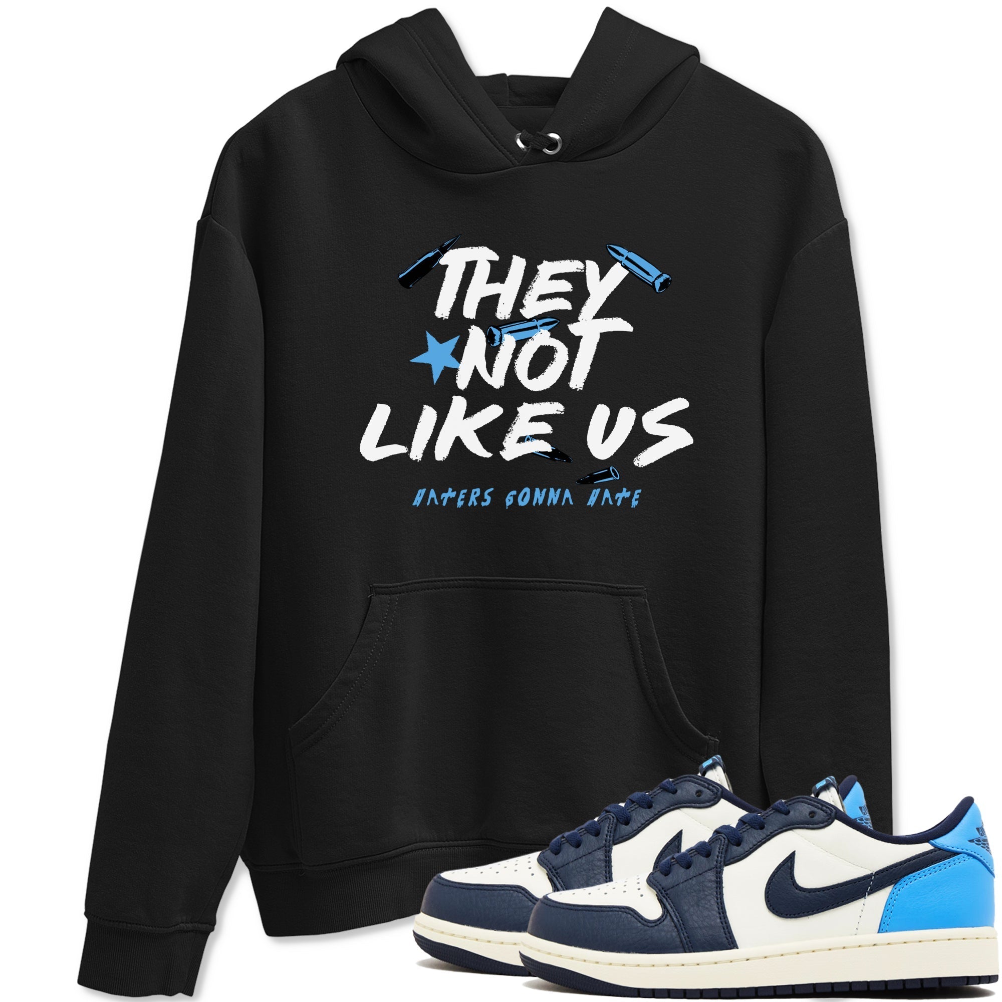 They Not Like Us snkmatch Tees - Air Jordan 1 Obsidian