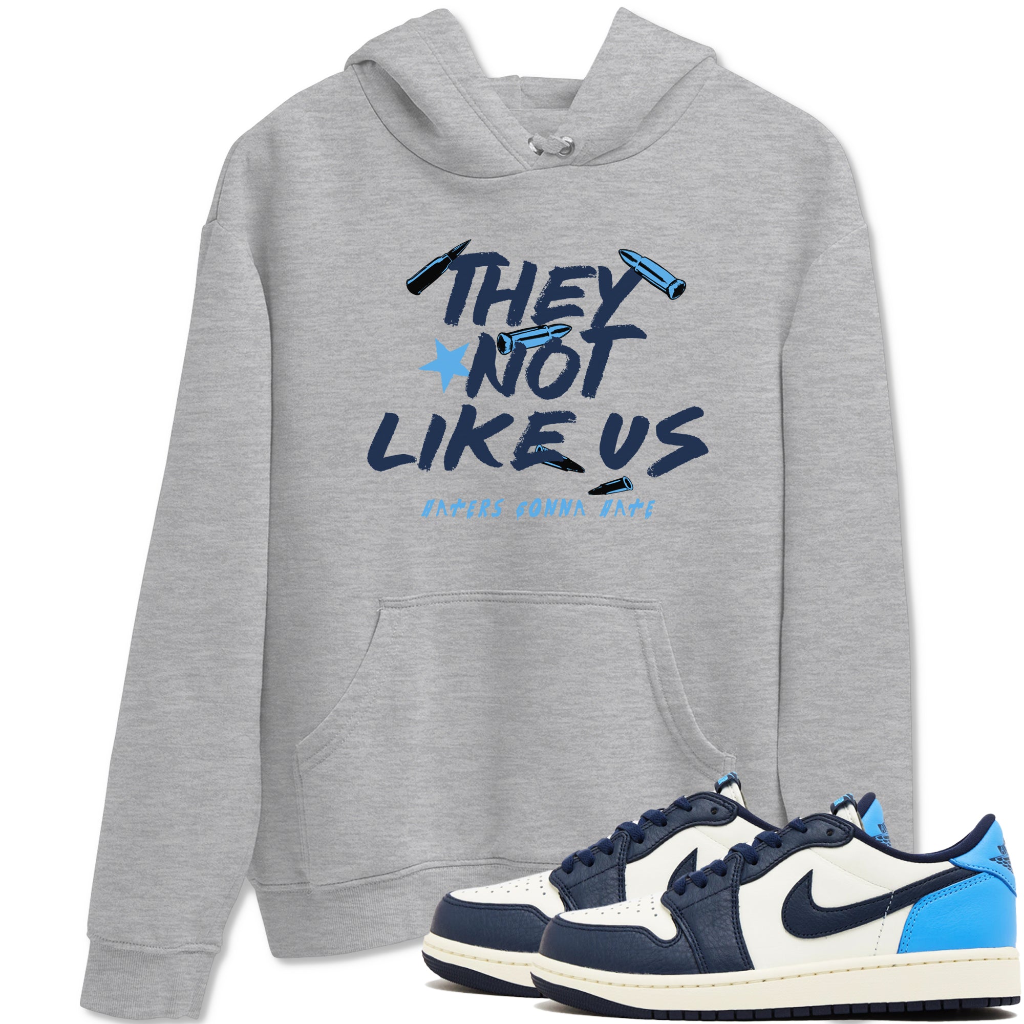 They Not Like Us snkmatch Tees - Air Jordan 1 Obsidian