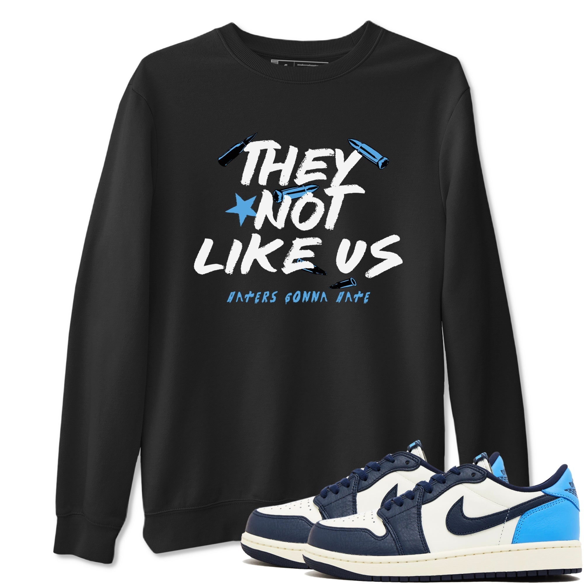 They Not Like Us snkmatch Tees - Air Jordan 1 Obsidian