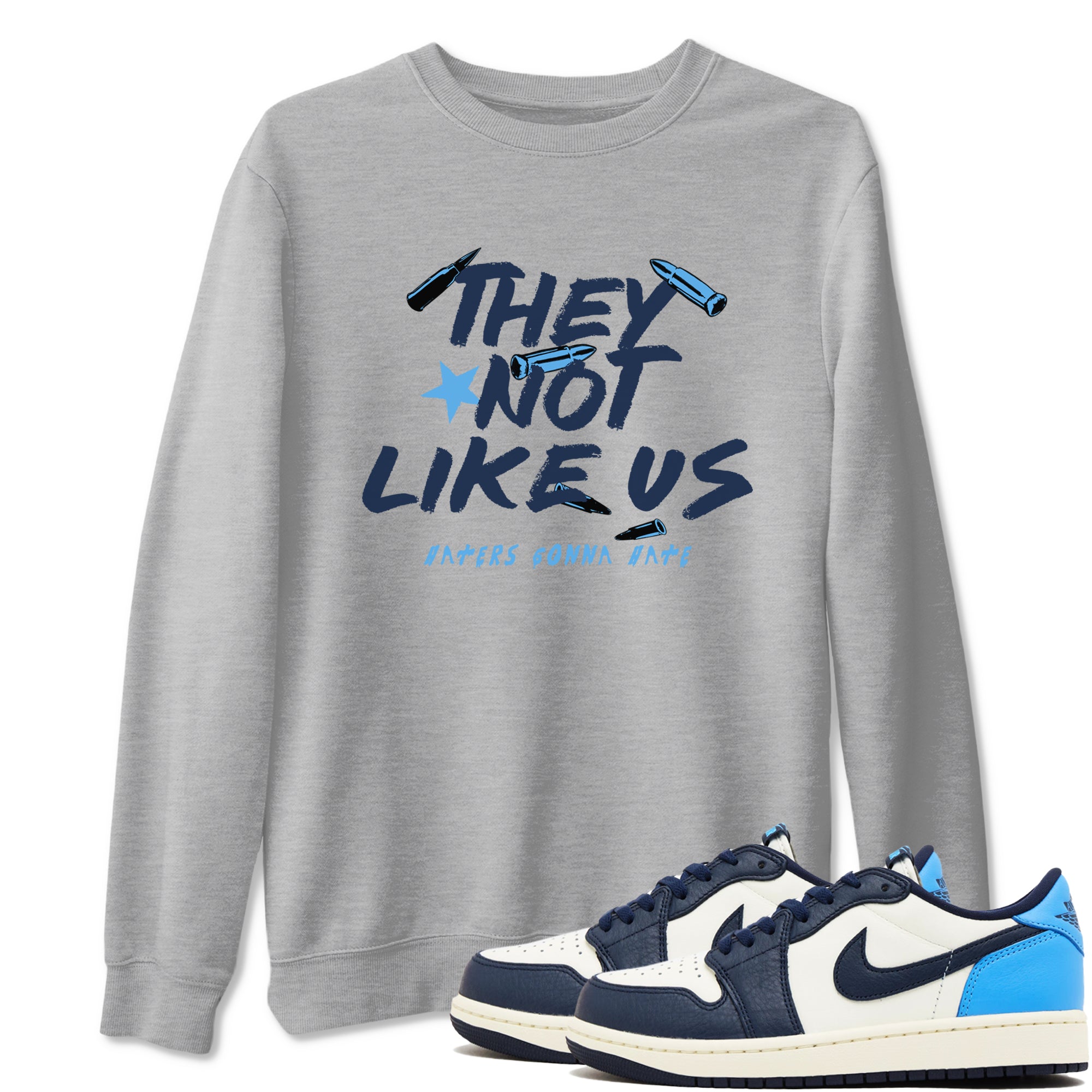 They Not Like Us snkmatch Tees - Air Jordan 1 Obsidian