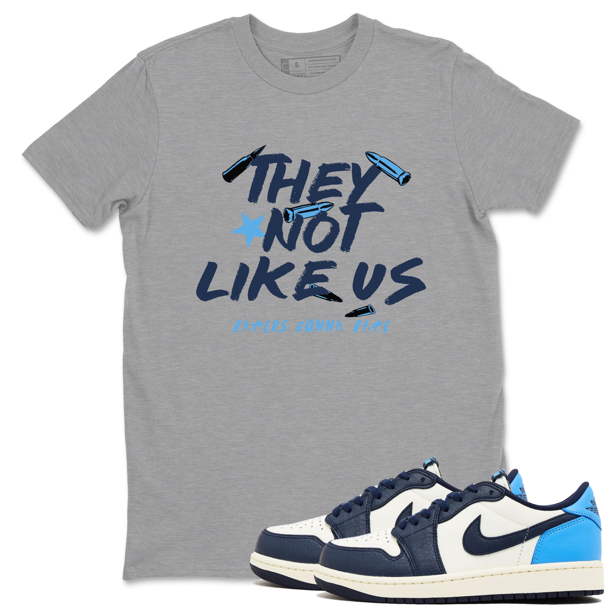 They Not Like Us snkmatch Tees - Air Jordan 1 Obsidian