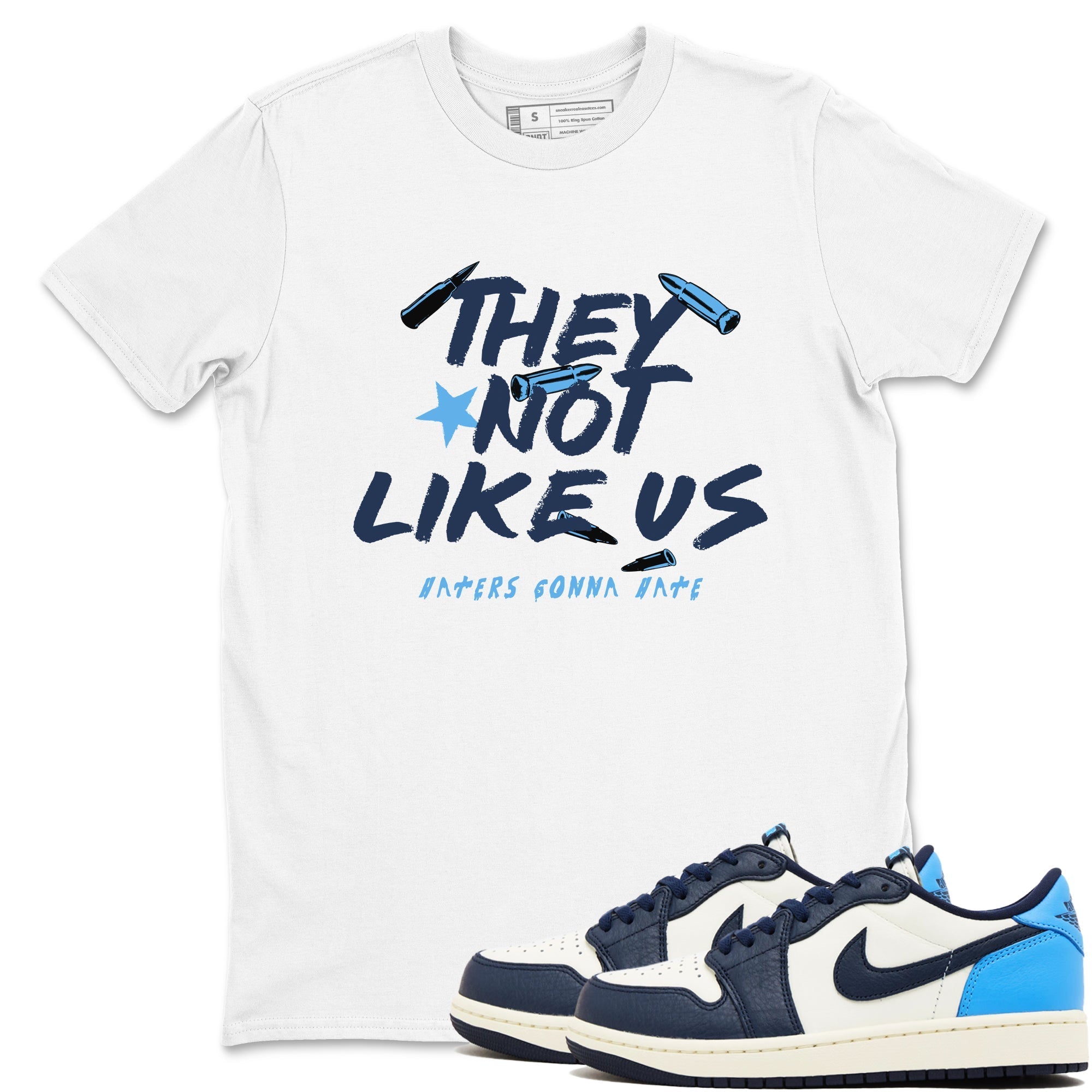 They Not Like Us snkmatch Tees - Air Jordan 1 Obsidian